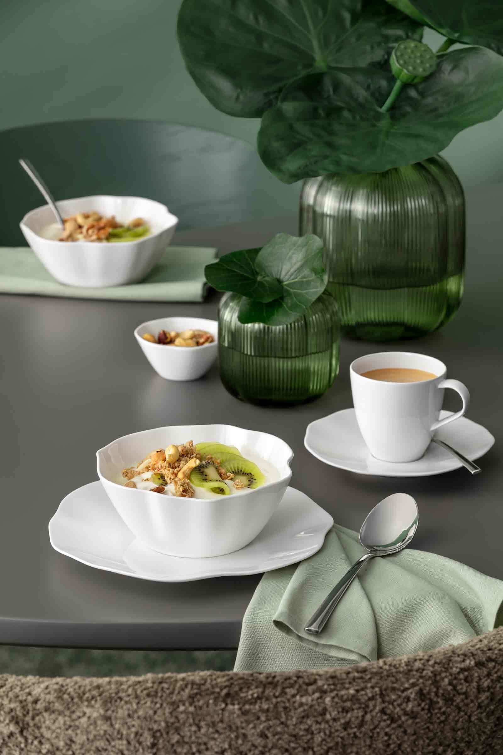 Villeroy & Boch Geschirr-Set »Einsteiger-Set Pura 8er Set weiß« Spülmaschinenfest, Mikrowellensicher