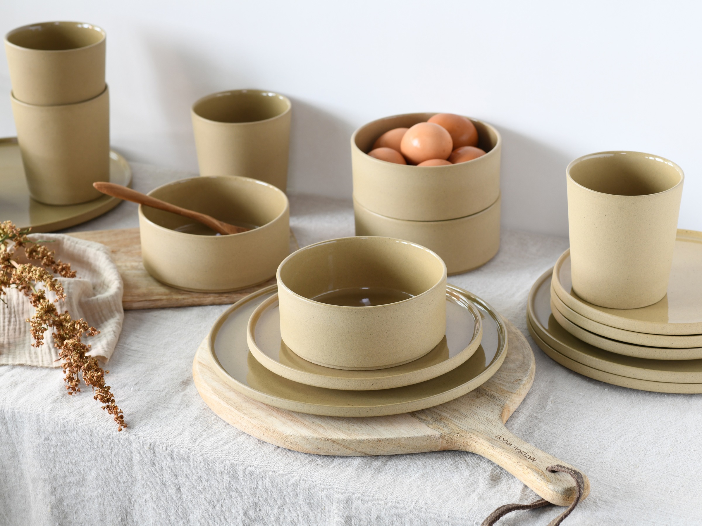 CreaTable Speiseteller »Futuro« Teller Set für 4 Personen, Ø 26 cm, Steinzeug