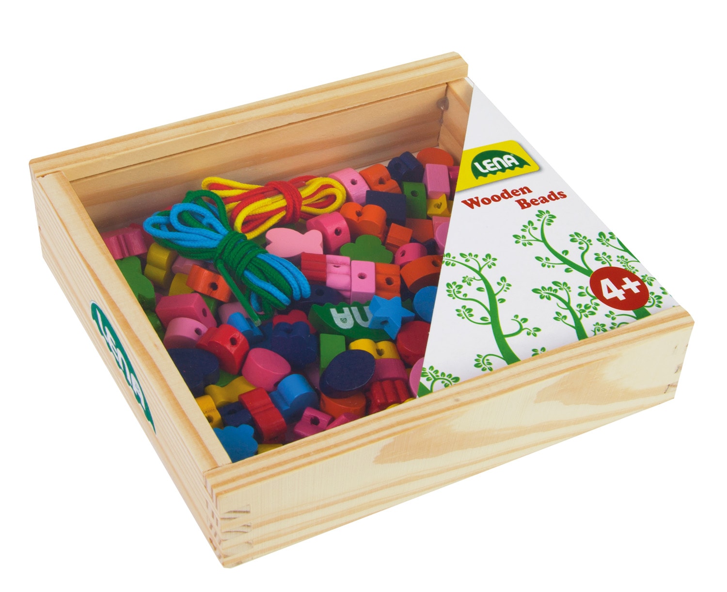 Lena® Kreativset »Holzkiste mit Holzperlen« Made in Europe