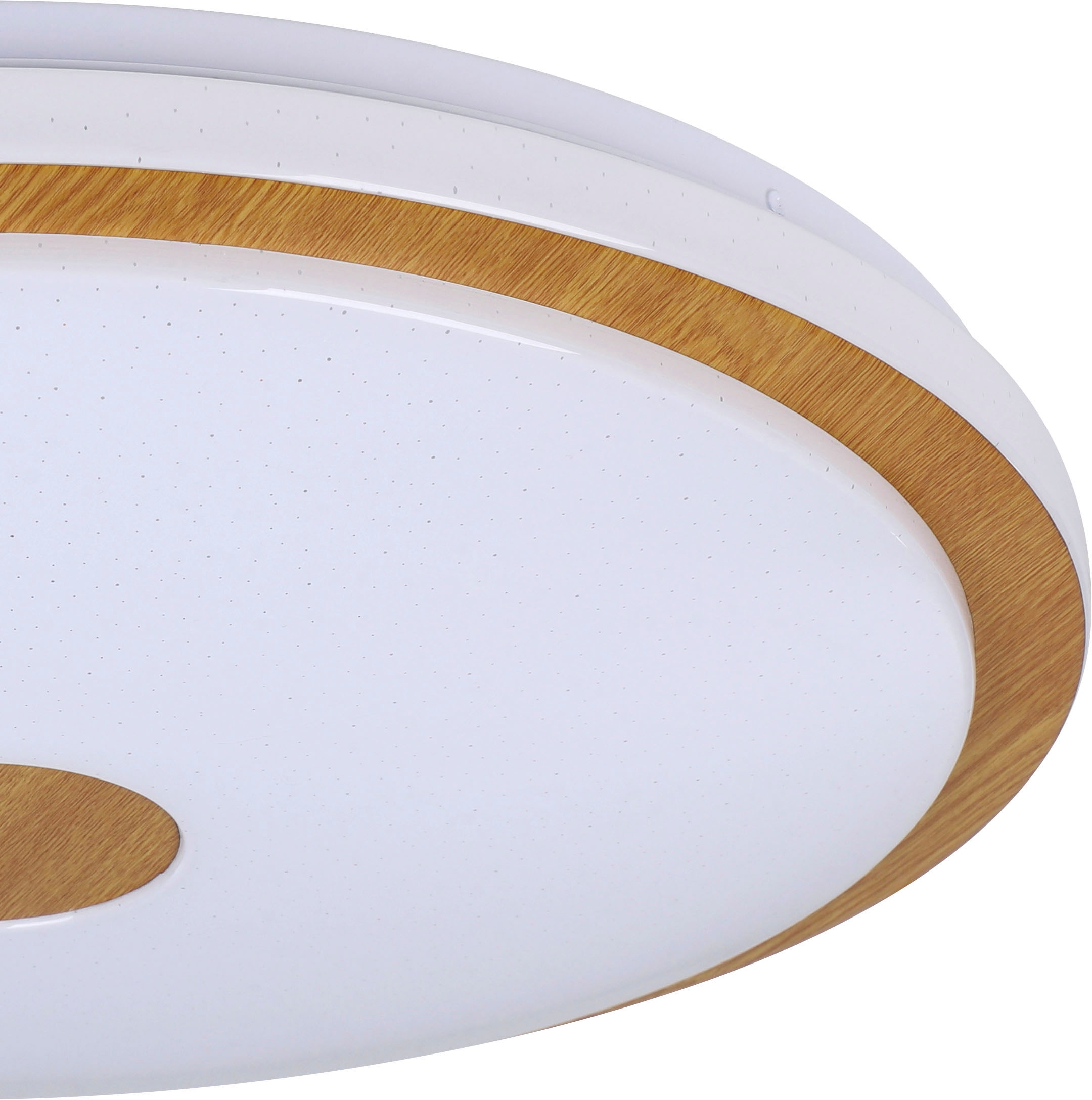 EGLO LED-Deckenleuchte »LANCIANO 1« in / XXL kaufen ca. braun cm Holz inkl. mit Garantie online 3 Jahren Stahl, LED | und fest - aus Watt, 48 weiß integriert 35 Durchm