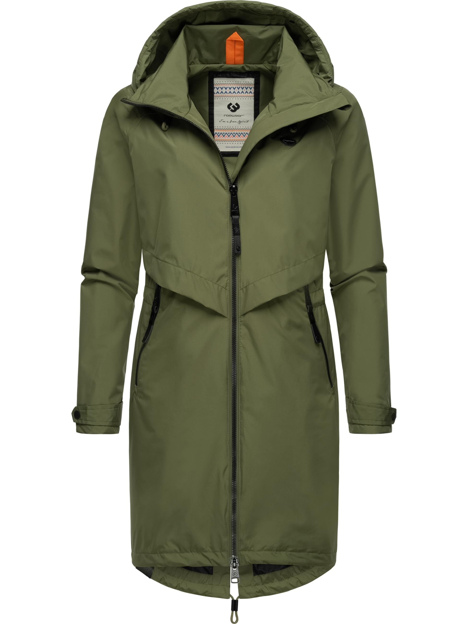 Ragwear Jerseymantel »Jerseymantel Frodik«, Wasserdichter oversized Damen Parka für die Übergangszeit