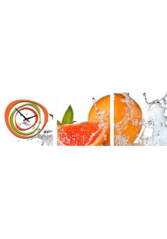 Conni Oberkircher´s Bild mit Uhr »Orange Power - Früchte«, Orange, (Set), mit... kaufen