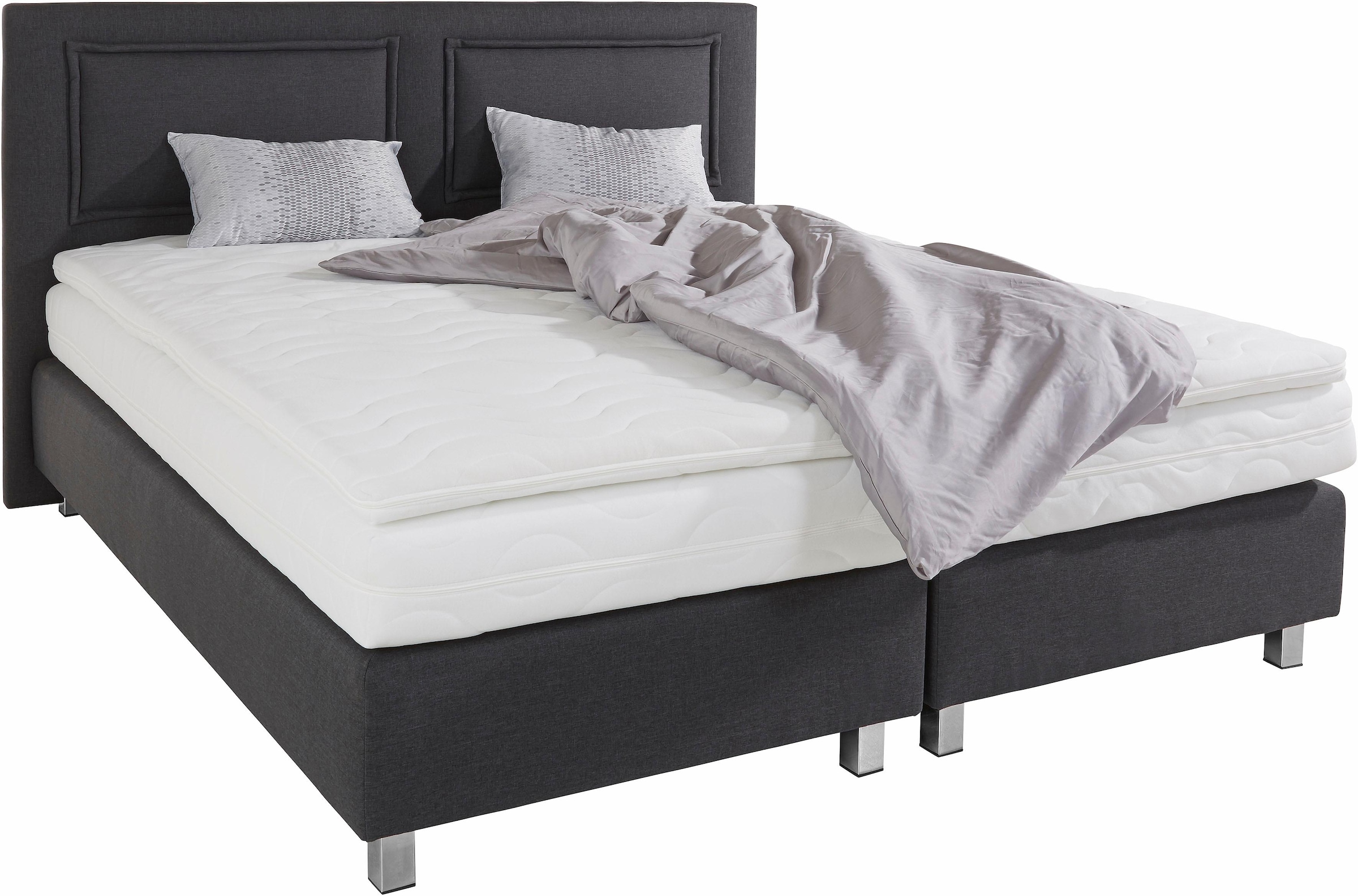 Westfalia Schlafkomfort Boxspringbett, inkl. Kaltschaum-Topper und Zierkissen