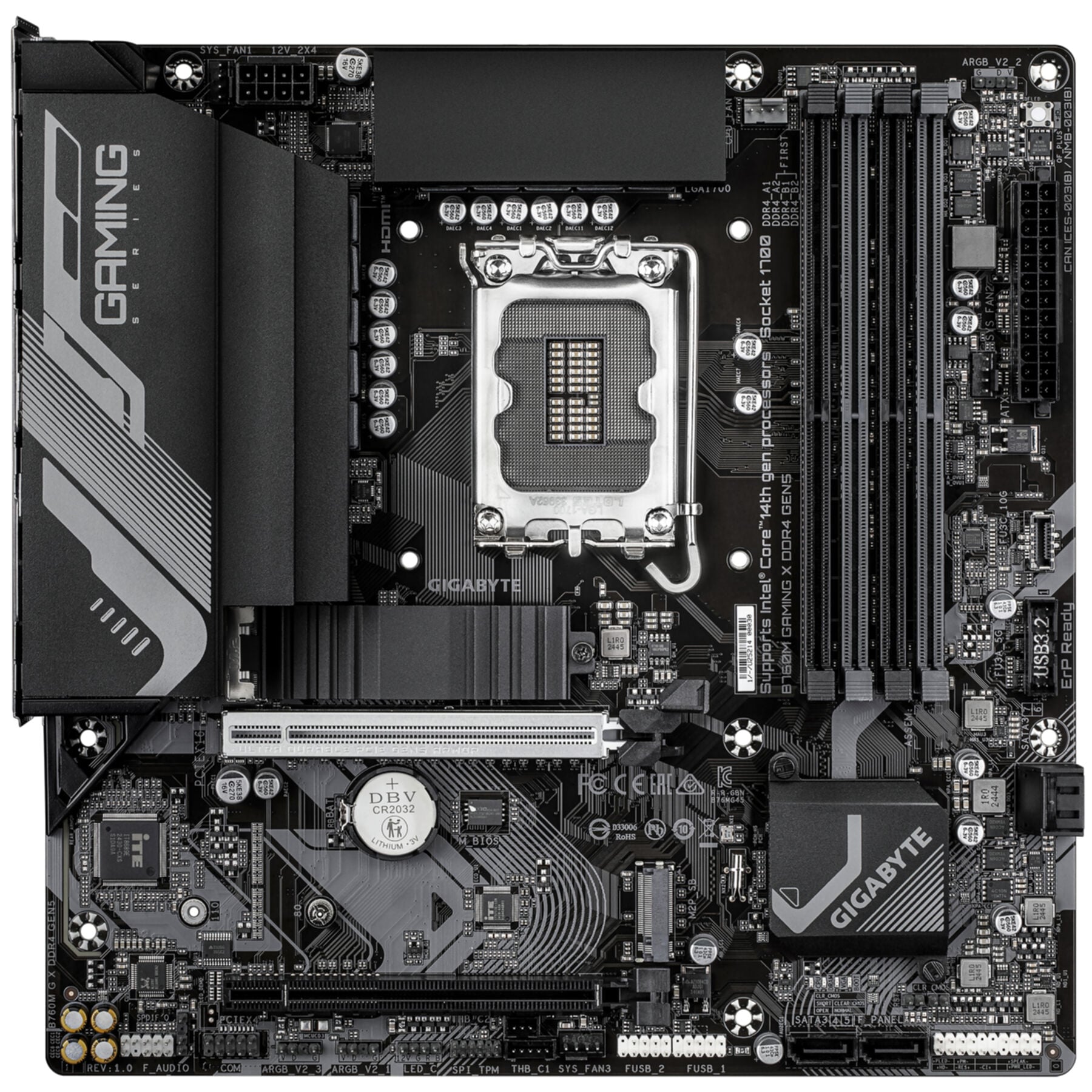 Gigabyte Mainboard »B760M GAMING X DDR4 GEN5 Mainboard – Unterstützt Intel Core Prozessore«