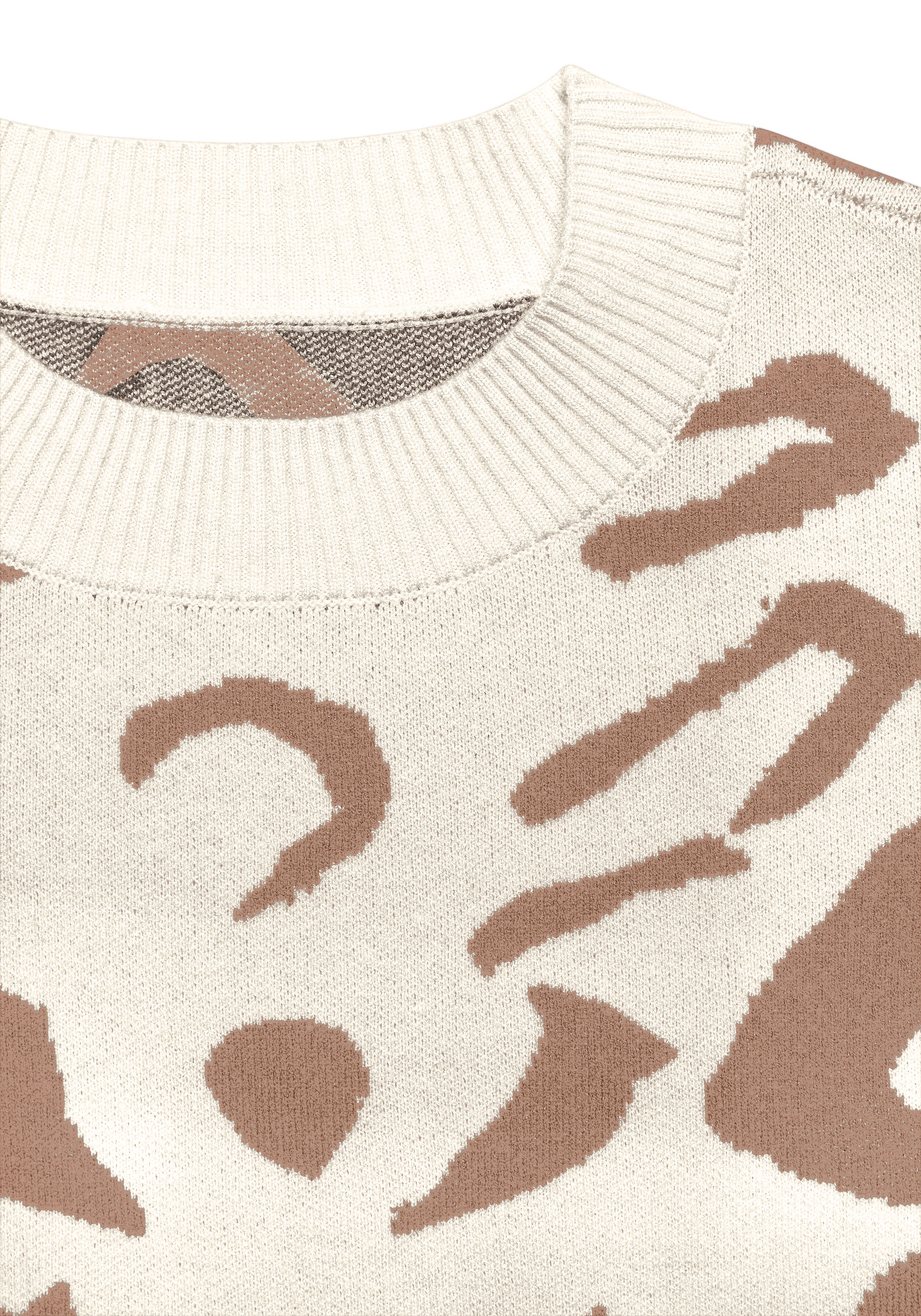 LASCANA Jacquardpullover mit Leomuster, Strickpullover, Animalprint, modisch