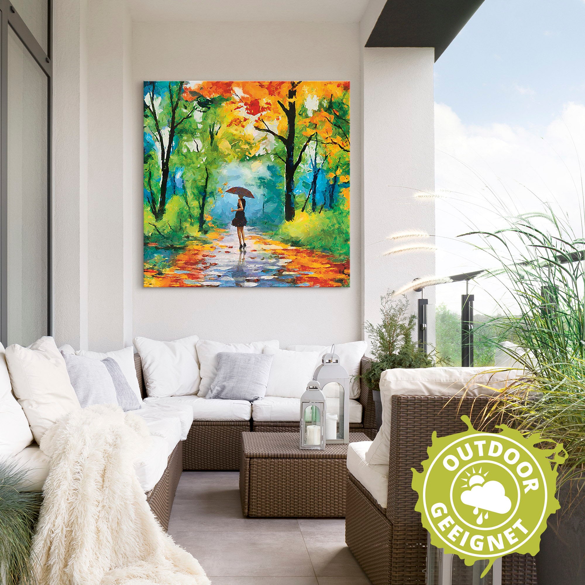 Artland Wandbild »Herbstlicher Spaziergang im Park«, Vier Jahreszeiten Bilder, (1 St.), als Alubild, Outdoorbild, Leinwandbild, Poster, Wandaufkleber
