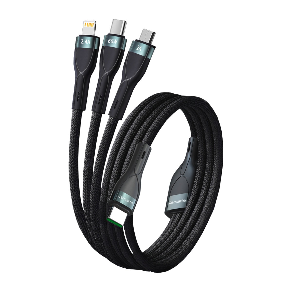 4smarts USB-Kabel »USB-C PremiumCord Multi 60W«, USB-C, Lightning, 150 cm