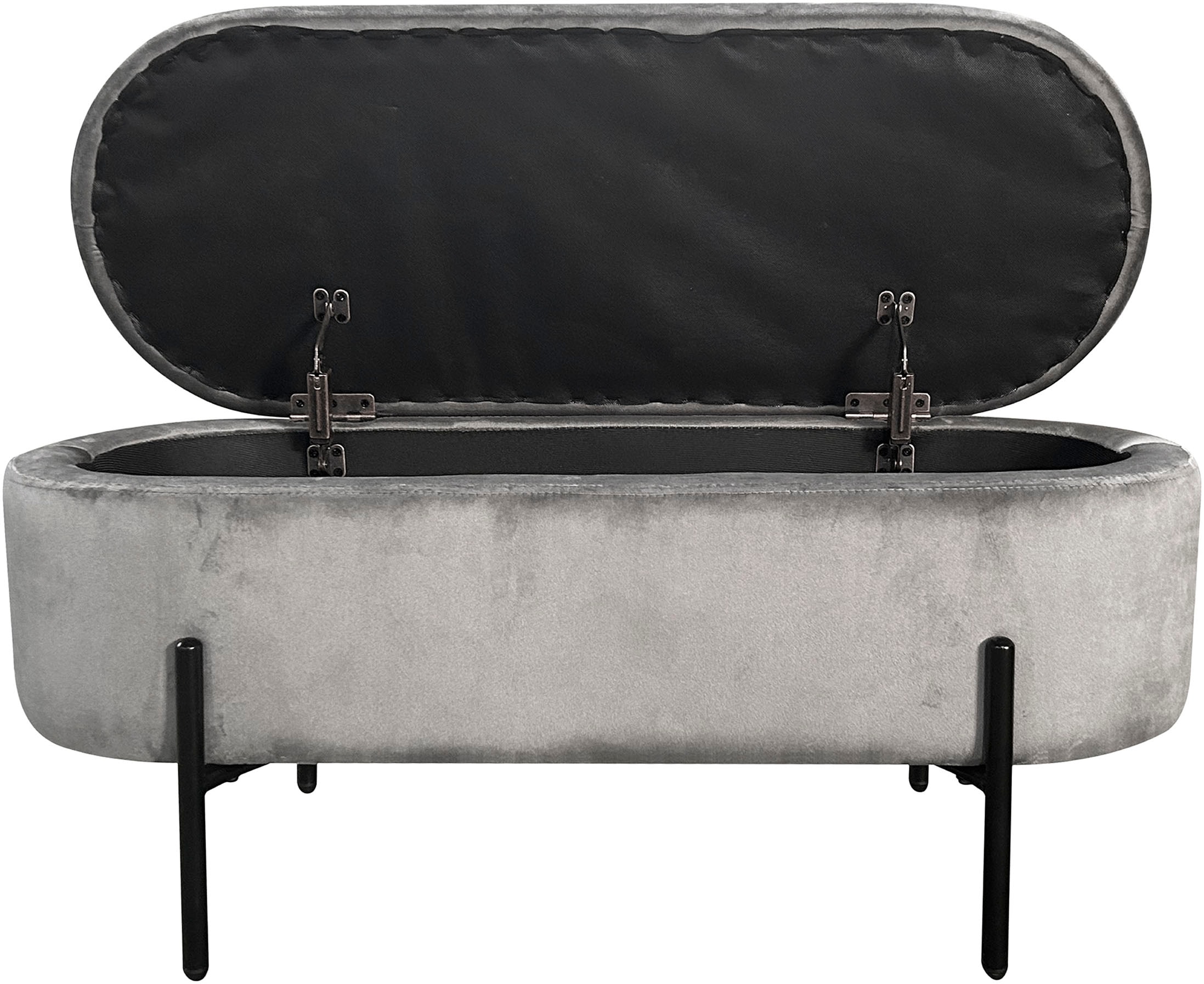byLIVING Sitzbank »NOVA« Samt, mit Stauraum/Truhe, Innenmaß Truhe 26,5 x 83cm, Höhe: 19 cm