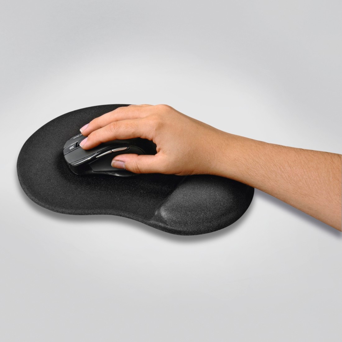 Hama Mauspad »Mauspad ergonomisch "Ergo", Schwarz, für alle Mausarten«