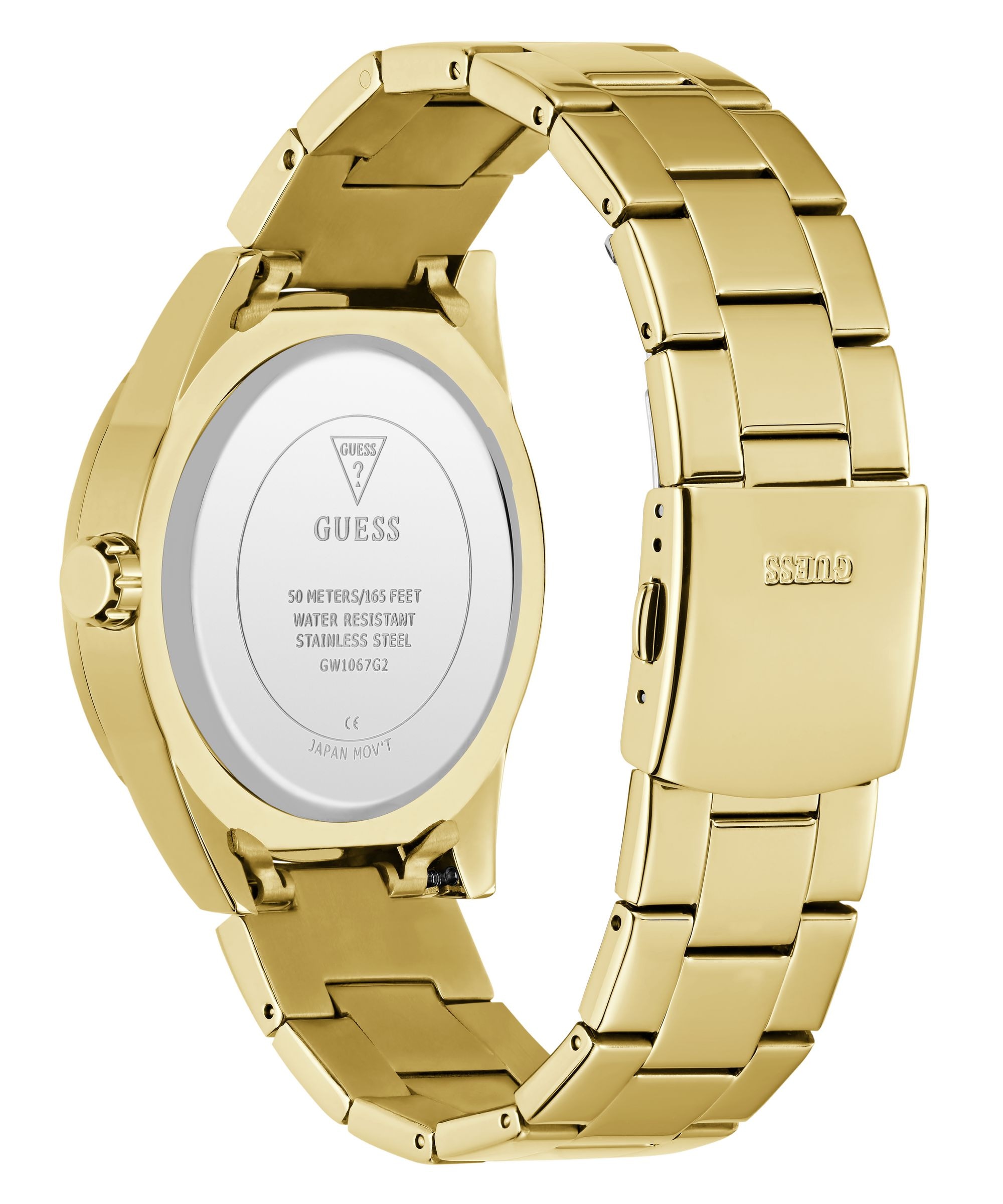 Guess Multifunktionsuhr »ORION« Quarzuhr, Armbanduhr, Herrenuhr, Edelstahlarmband, analog, Wochentag