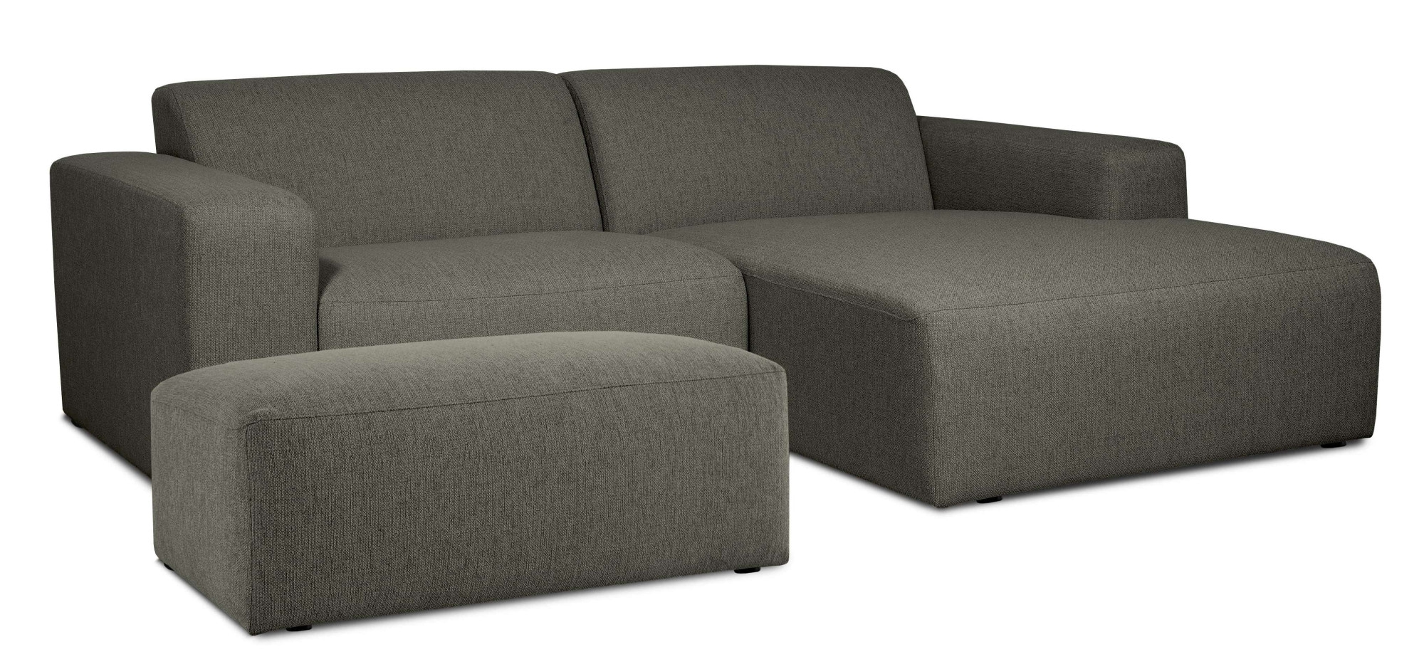 INOSIGN Ecksofa »Koa,228cm, L-Form, Modulsofa, Webstoff, Cord«, Designsofa, Set, Hocker inklusive, weicher Lounge-Sitzkomfort
