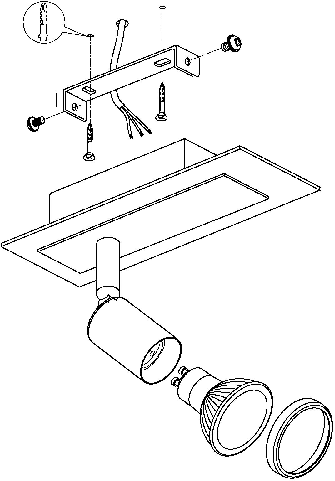 EGLO »SARRIA« GU10 | LED-Board Warmweiß LED Wandleuchte, Wandlampe