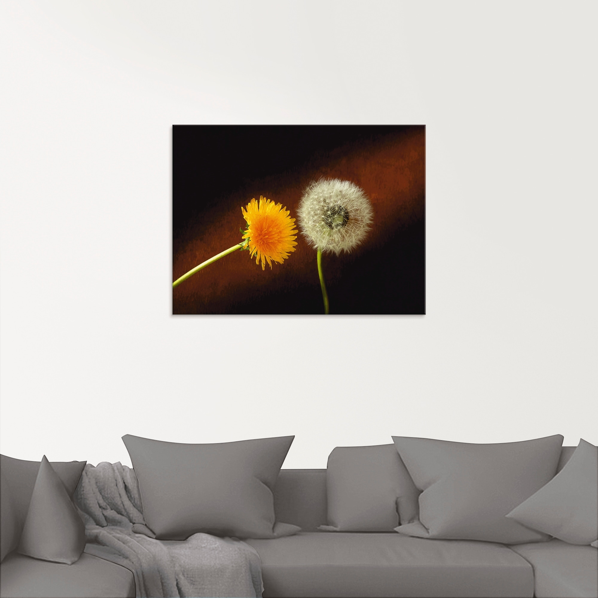 Artland Glasbild »Pusteblume Löwenzahn«, Blumen, (1 St.), in verschiedenen Größen