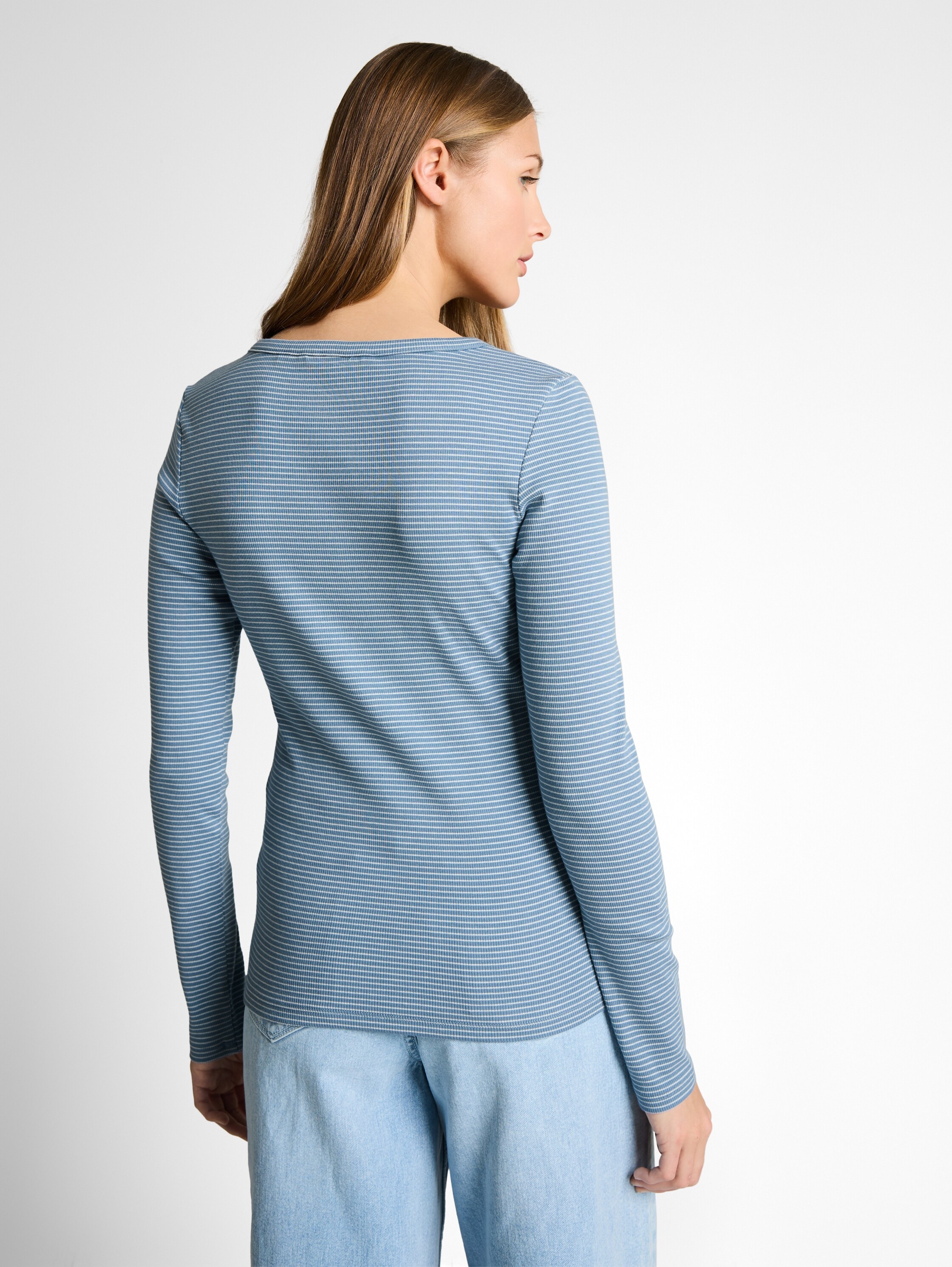 TOM TAILOR Denim Henleyshirt mit Streifen Muster