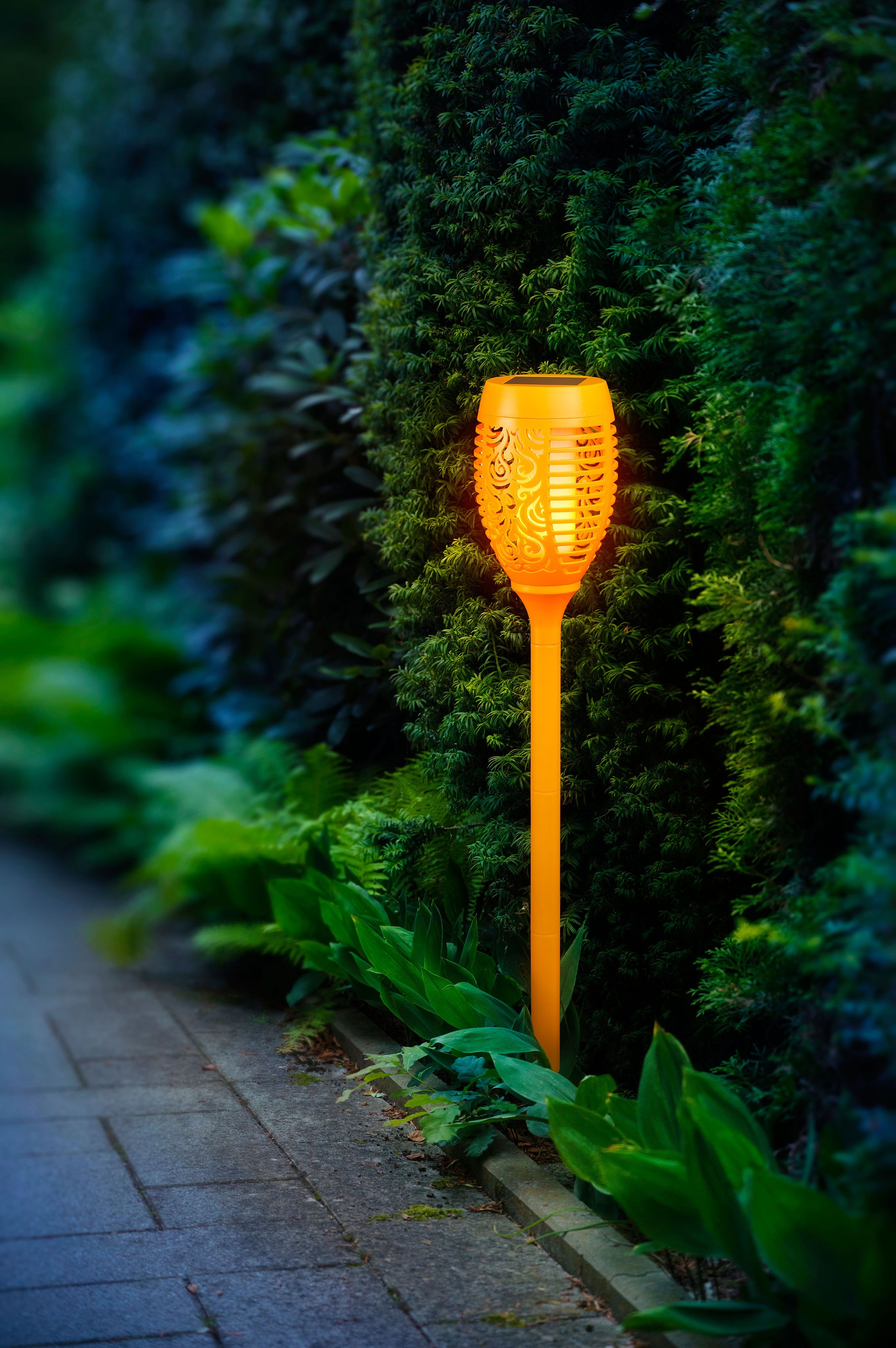 Gartenfackel Flamme Garantie 3 LED XXL LED online BONETTI Solar kaufen orange mit realer Gartenfackel, mit | Jahren