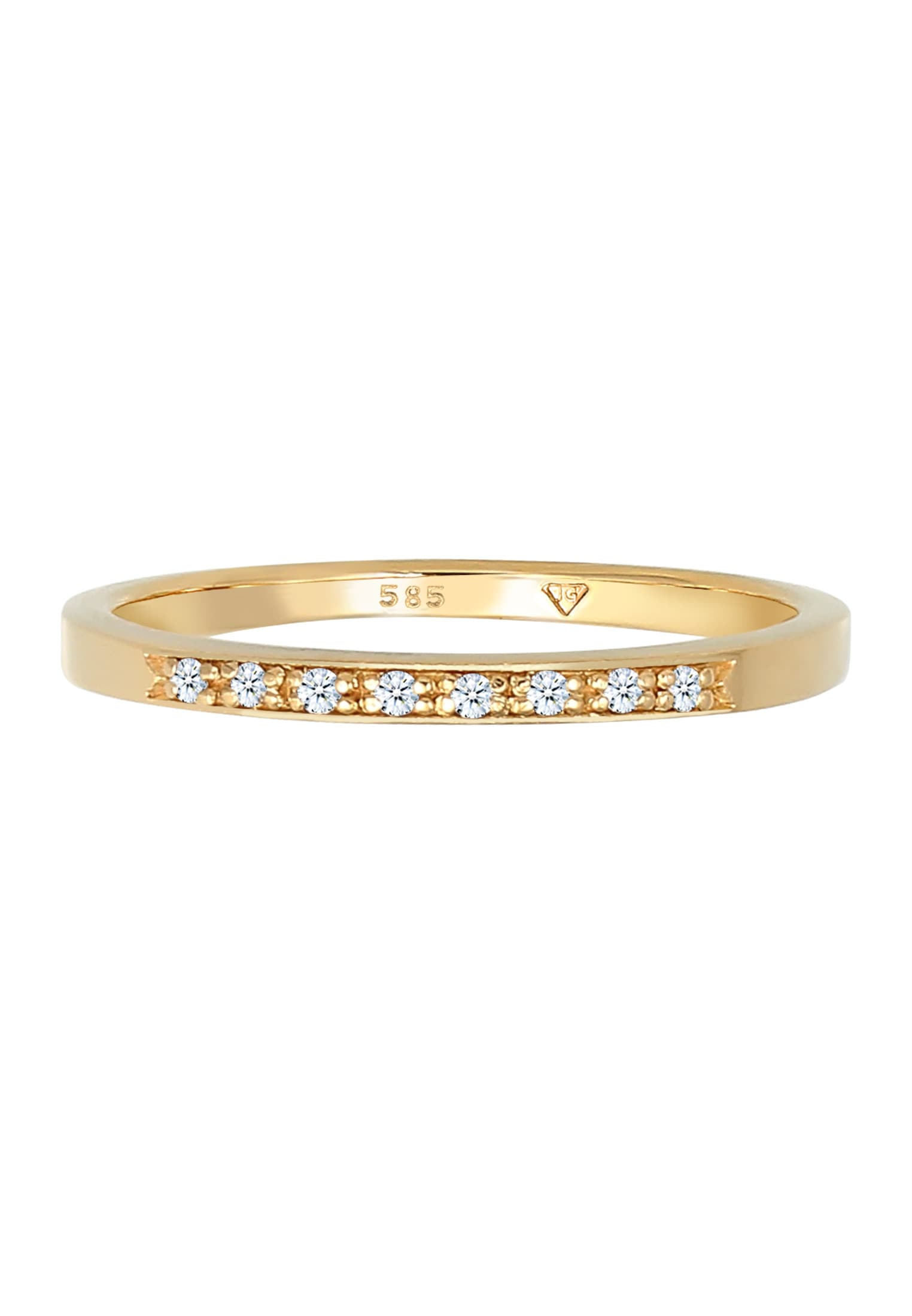 Elli DIAMONDS Verlobungsring »Ring Bandring Verlobung Diamant (0.04 ct.) 585 Gelbgold«