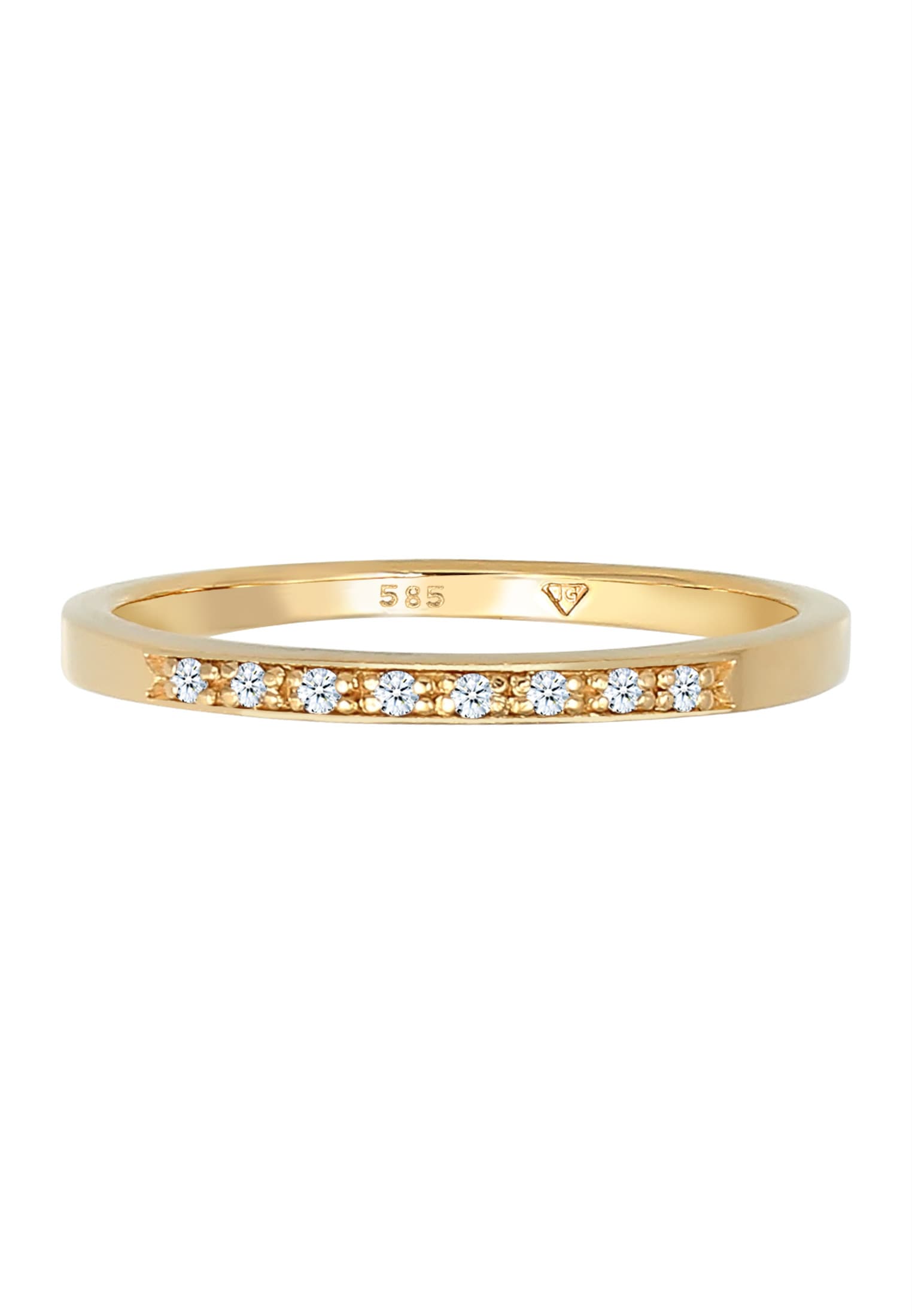 Elli DIAMONDS Trauring »Ring Bandring Verlobung Diamant (0.04 ct.) 585 Gelbgold«