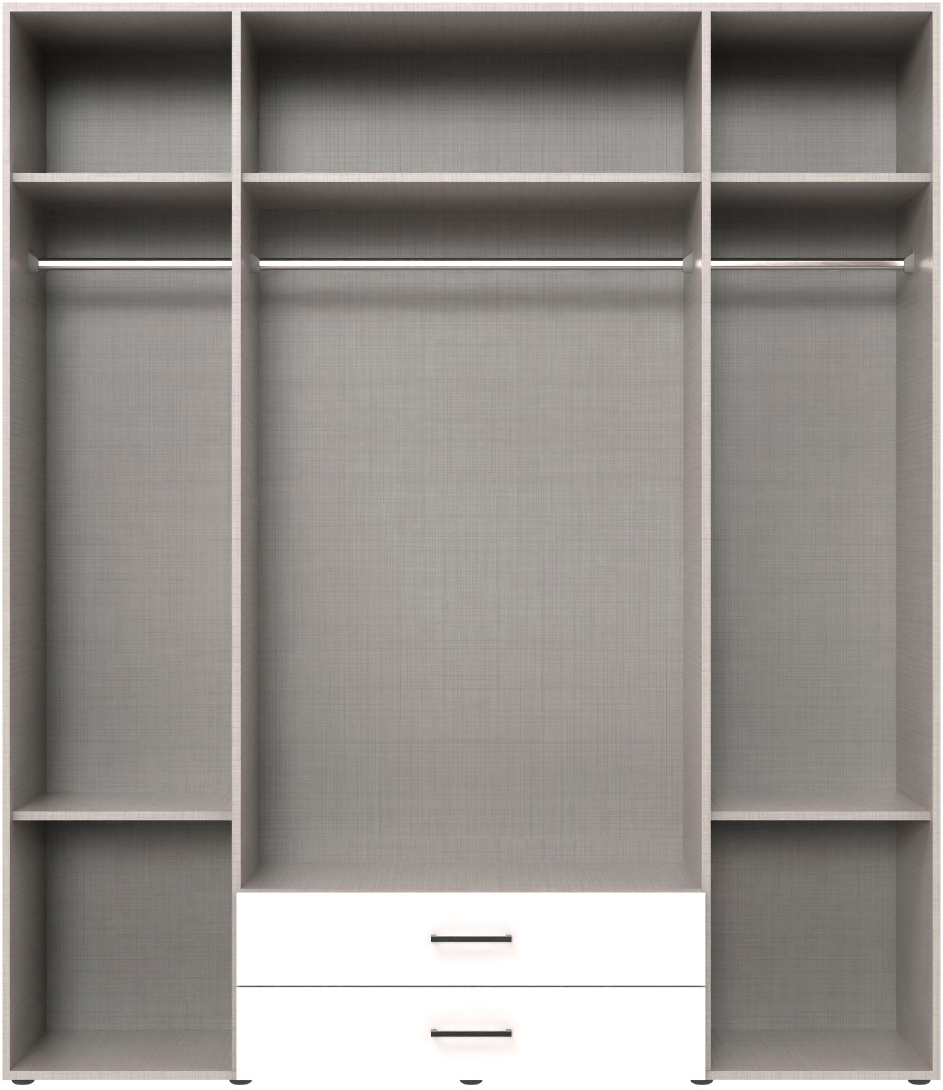 Wimex Drehtürenschrank »Mugano, 135 oder 180cm breit, 208 oder 236cm hoch, Made in Germany«, (mit langen oder kurzen Griffen aus Metall), wahlweise mit oder ohne Spiegel, mit Schubladen