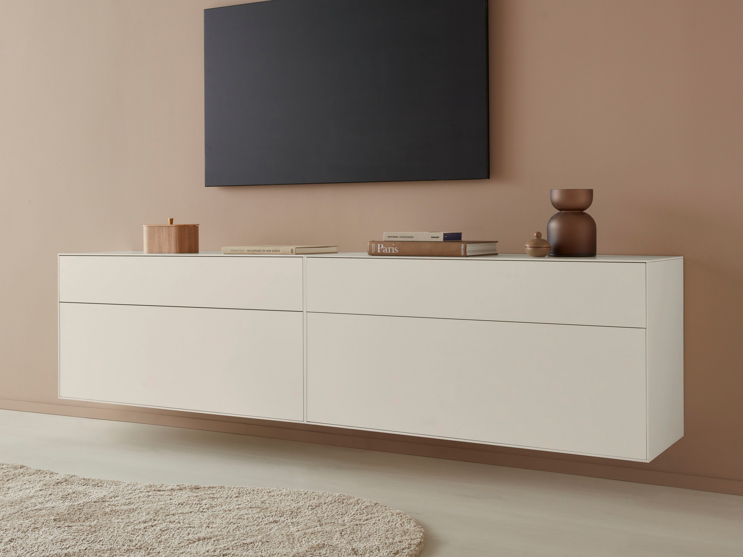 LeGer Home by Lena Gercke Lowboard »Essentials«, Breite: 112 cm, MDF lackiert, Push-to-open-Funktion