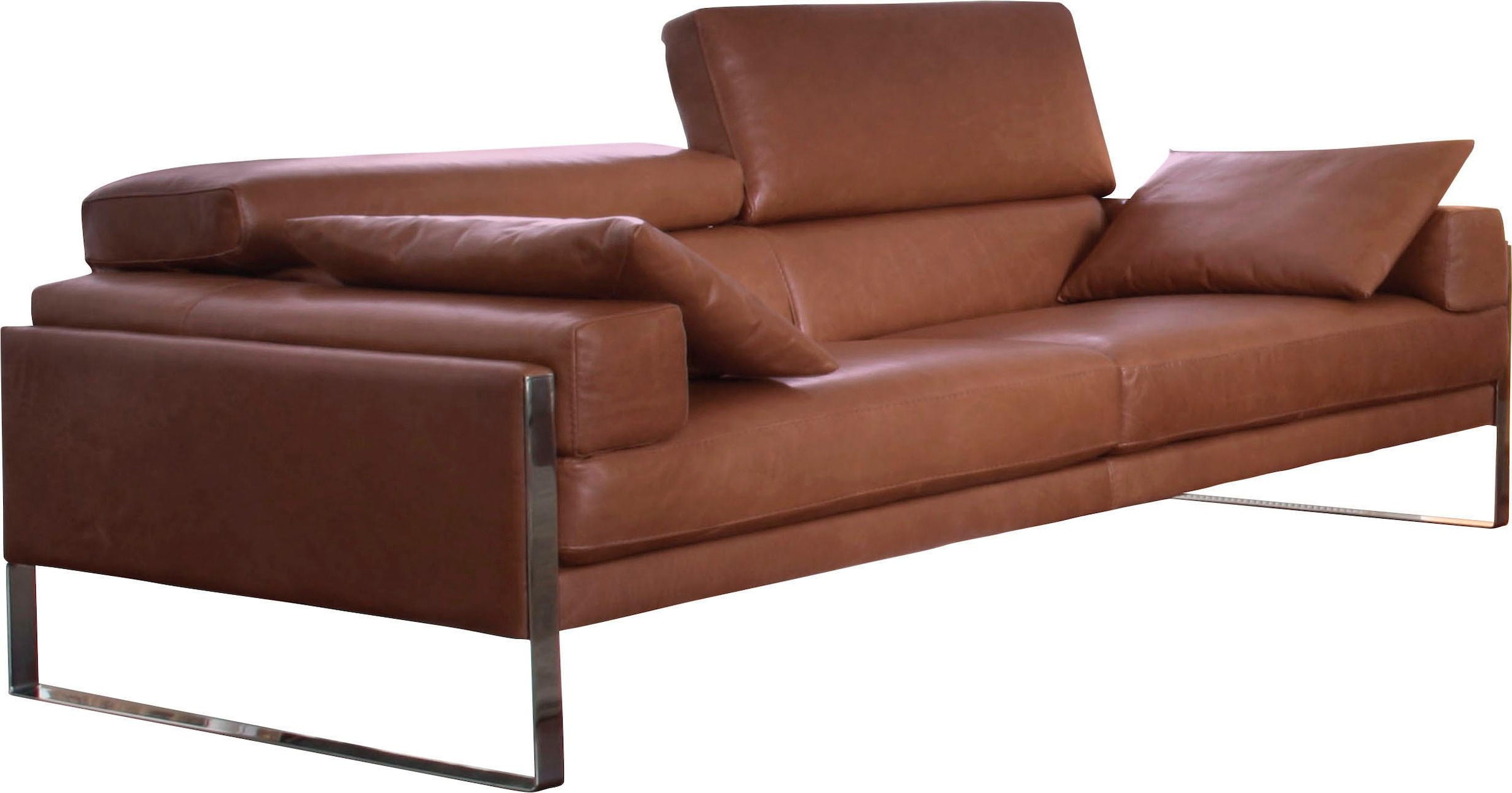 CALIA ITALIA 2-Sitzer »Romeo, Designsofa der Extraklasse mit tollem Sitzkomfort«, edle Design Kufenfüße und edlem Lederbezug