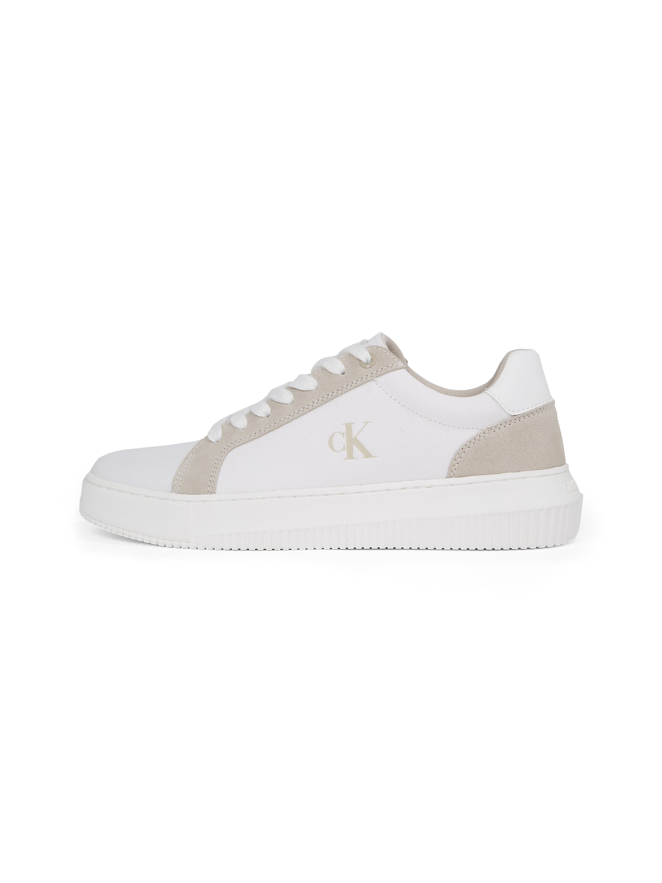 Calvin Klein Jeans Sneaker »CHUNKY CUPSOLE MG CANVAS«, Halbschuh, Schnürschuh, Freizeitsneaker mit seitlichem CK-Logo
