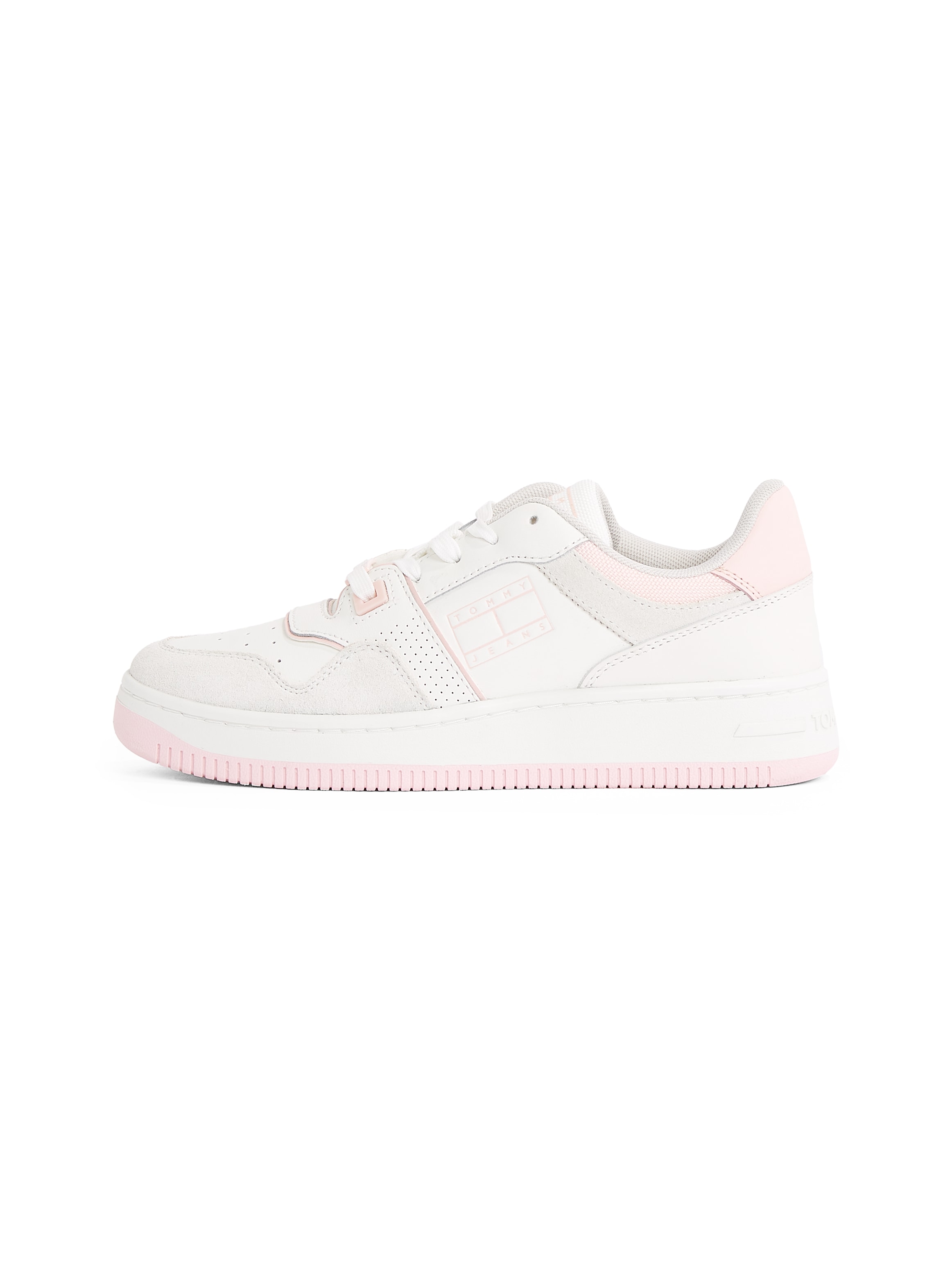 Tommy Jeans Plateausneaker »TJW RETRO BASKET WASHED SUEDE«, Freizeitschuh, Halbschuh, Schnürschuh im Basket Look