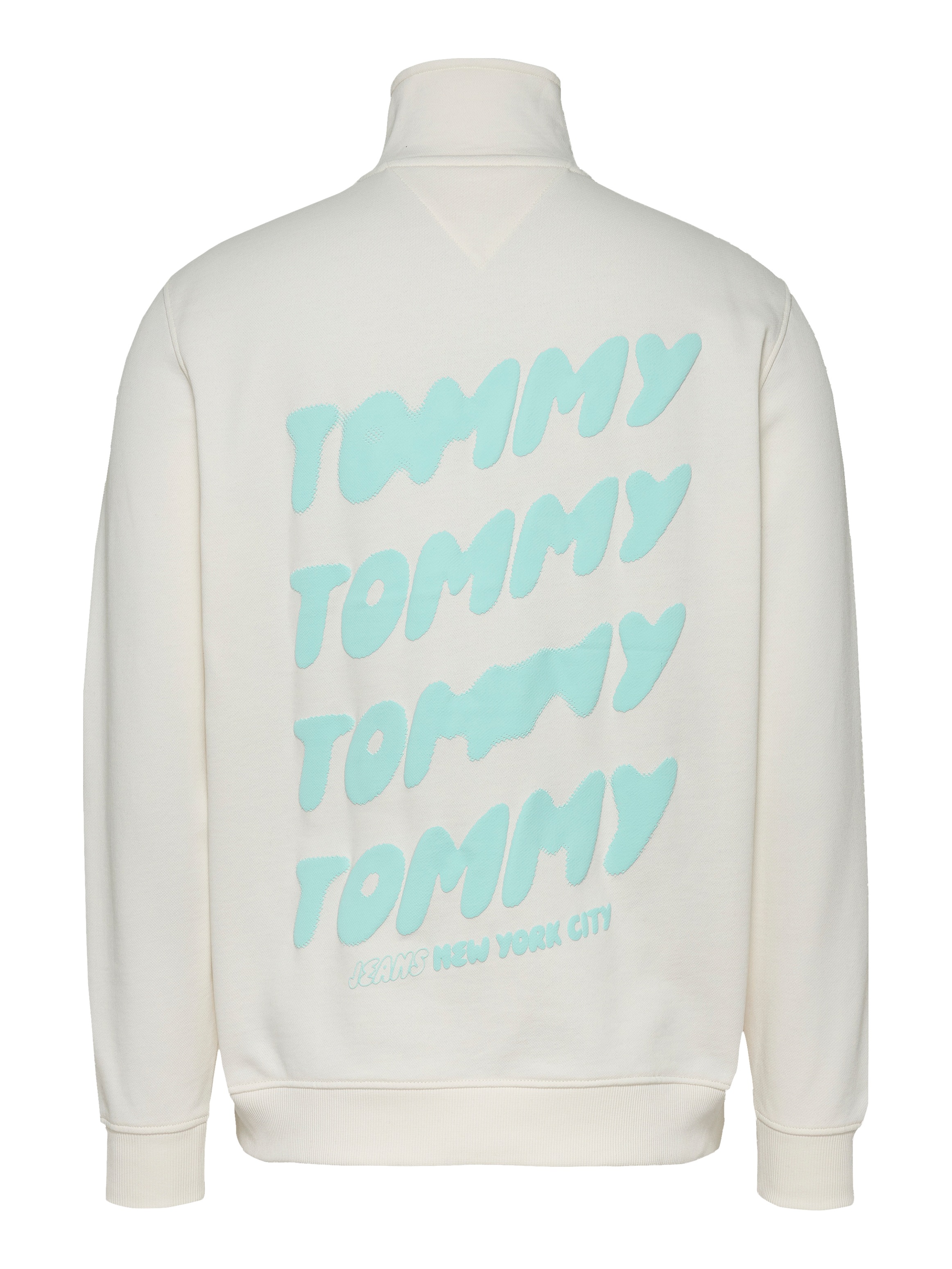 Tommy Jeans Sweatshirt »TJM REG BUBBLE QRTR ZIP FRNT/BCK«, mit großem Rückenprint