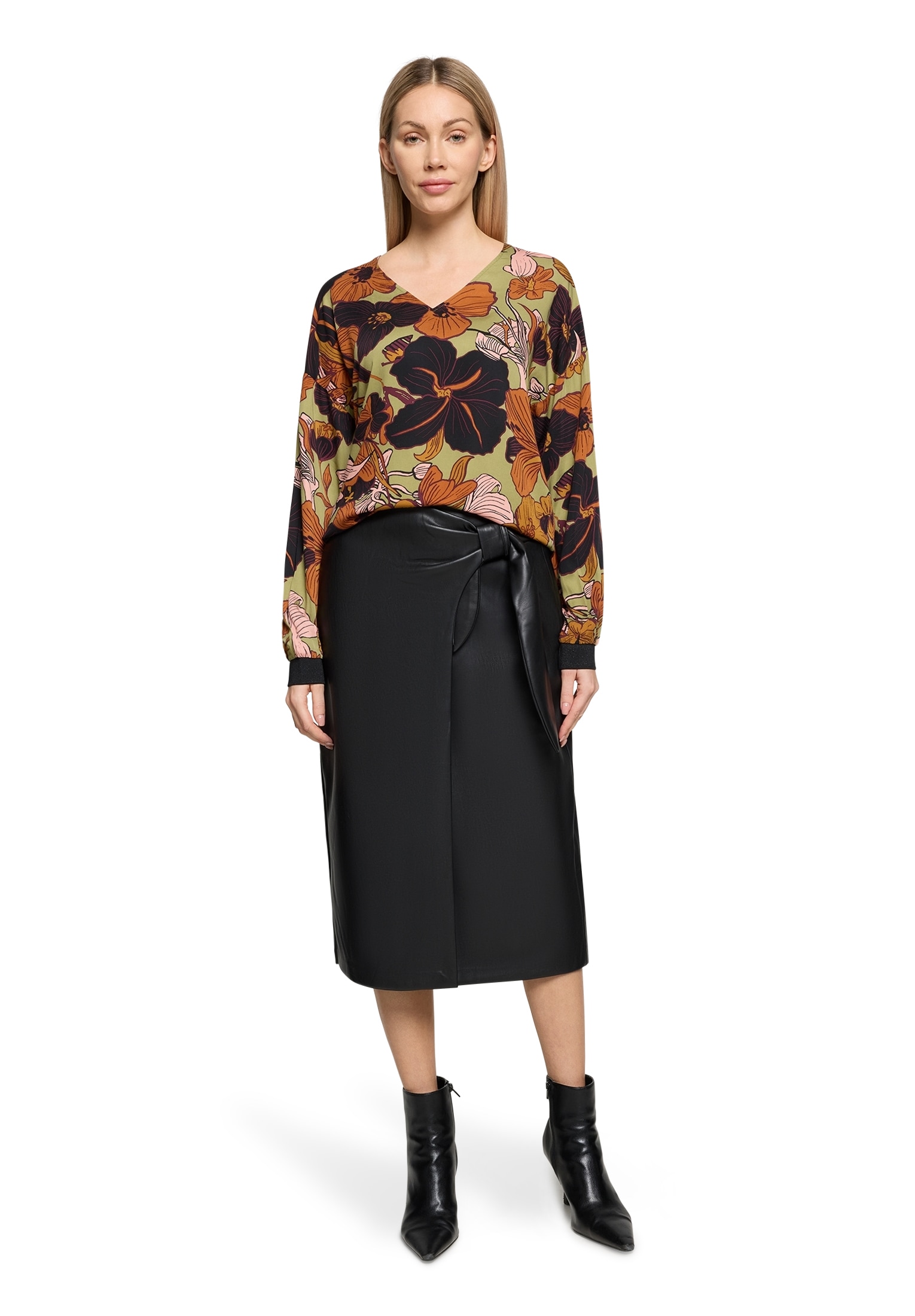 Cartoon Klassische Bluse »Oversize-Bluse mit Rippbündchen«