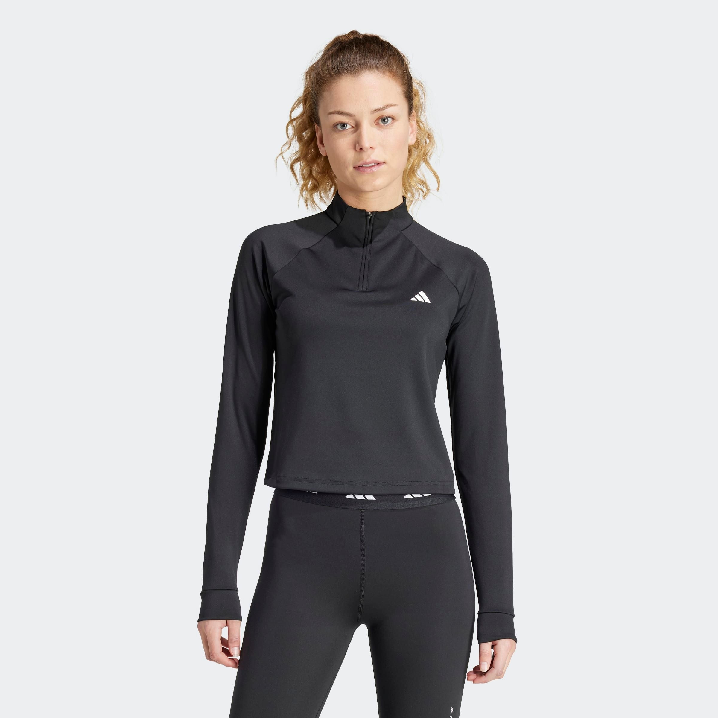 adidas Performance Rollkragenpullover »TRAIN ESSENTIALS MINIMAL BRANDING 1/4-ZIP OBERTEIL«