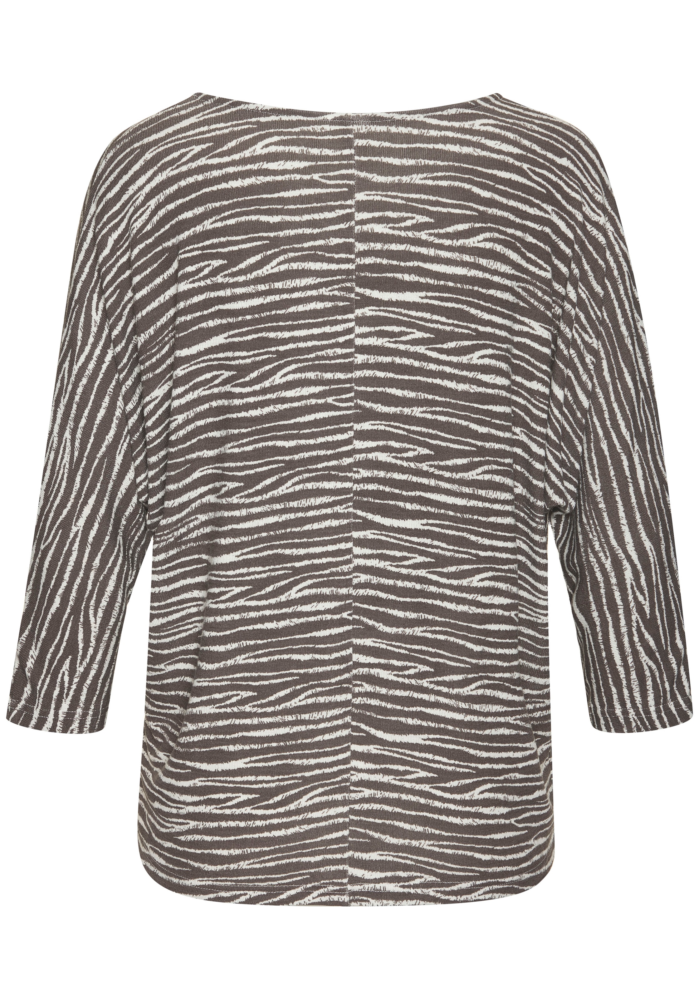 LASCANA 3/4-Arm-Shirt »mit modischem Zebra-Muster« aus weichem Viskose-Strick
