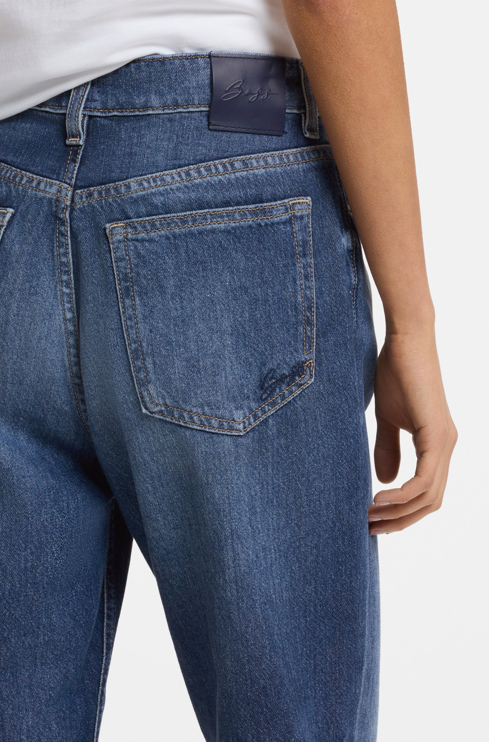 BOSS ORANGE Straight-Jeans »ADA HR 13.0 Premium Damenmode« High Rise, locker geschnitten