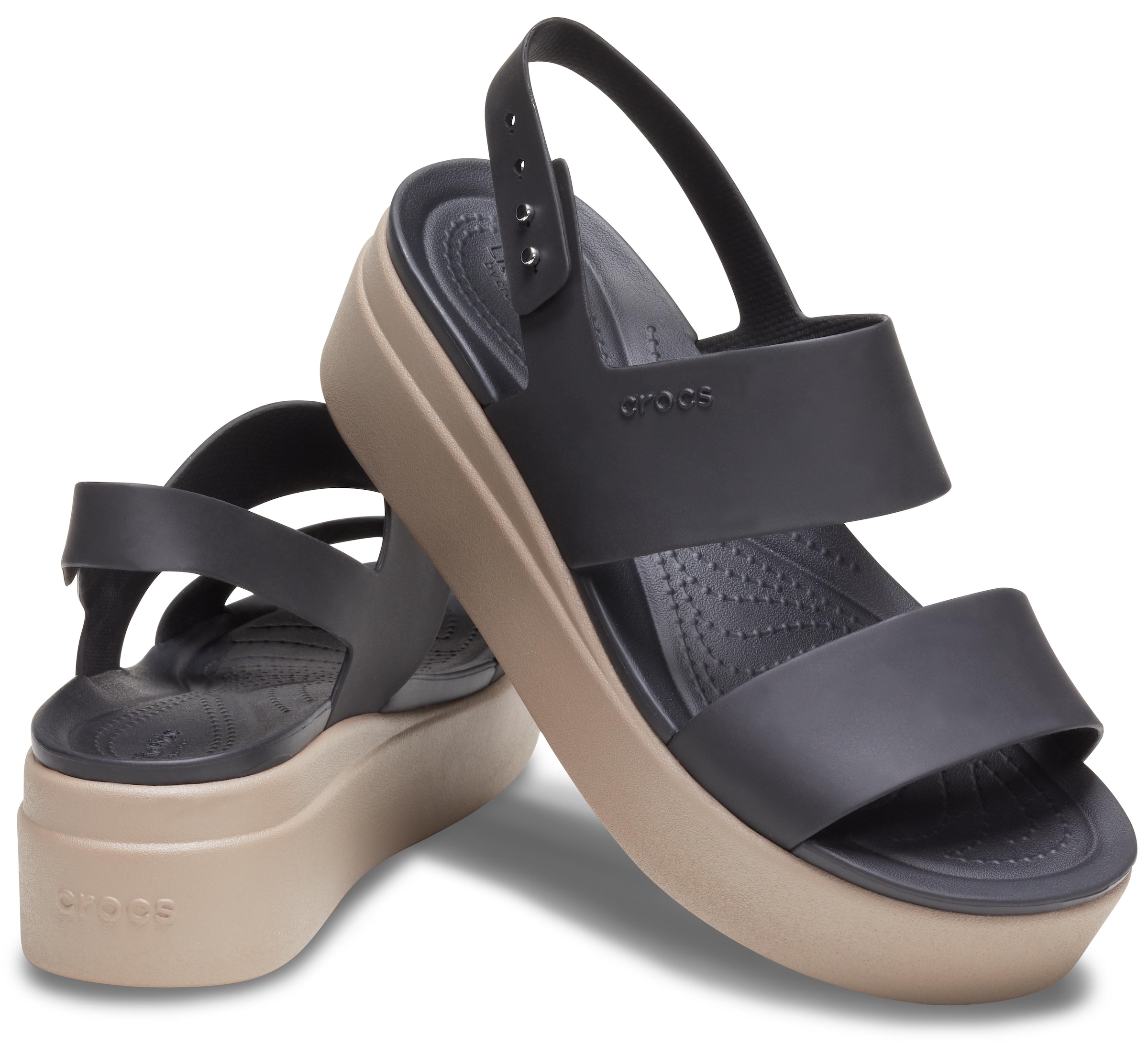 Crocs Keilsandalette »Brooklyn Low Wedge«, Sommerschuh, Sandale, Keilabsatz, mit modischer Plateausohle