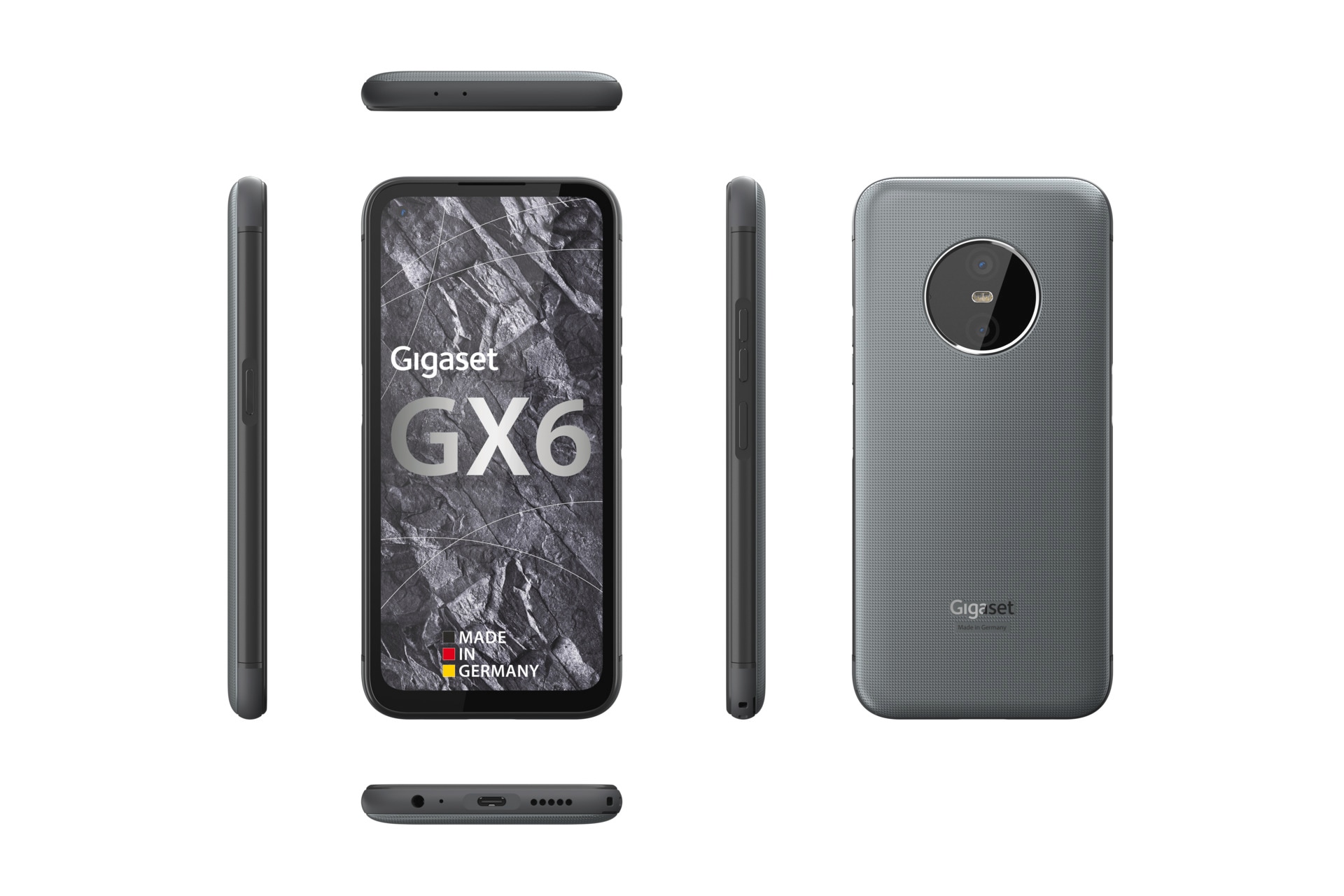 Gigaset Smartphone »GX6 PRO«, Grau, 16,76 cm/6,6 Zoll, 128 GB Speicherplatz, 50 MP Kamera