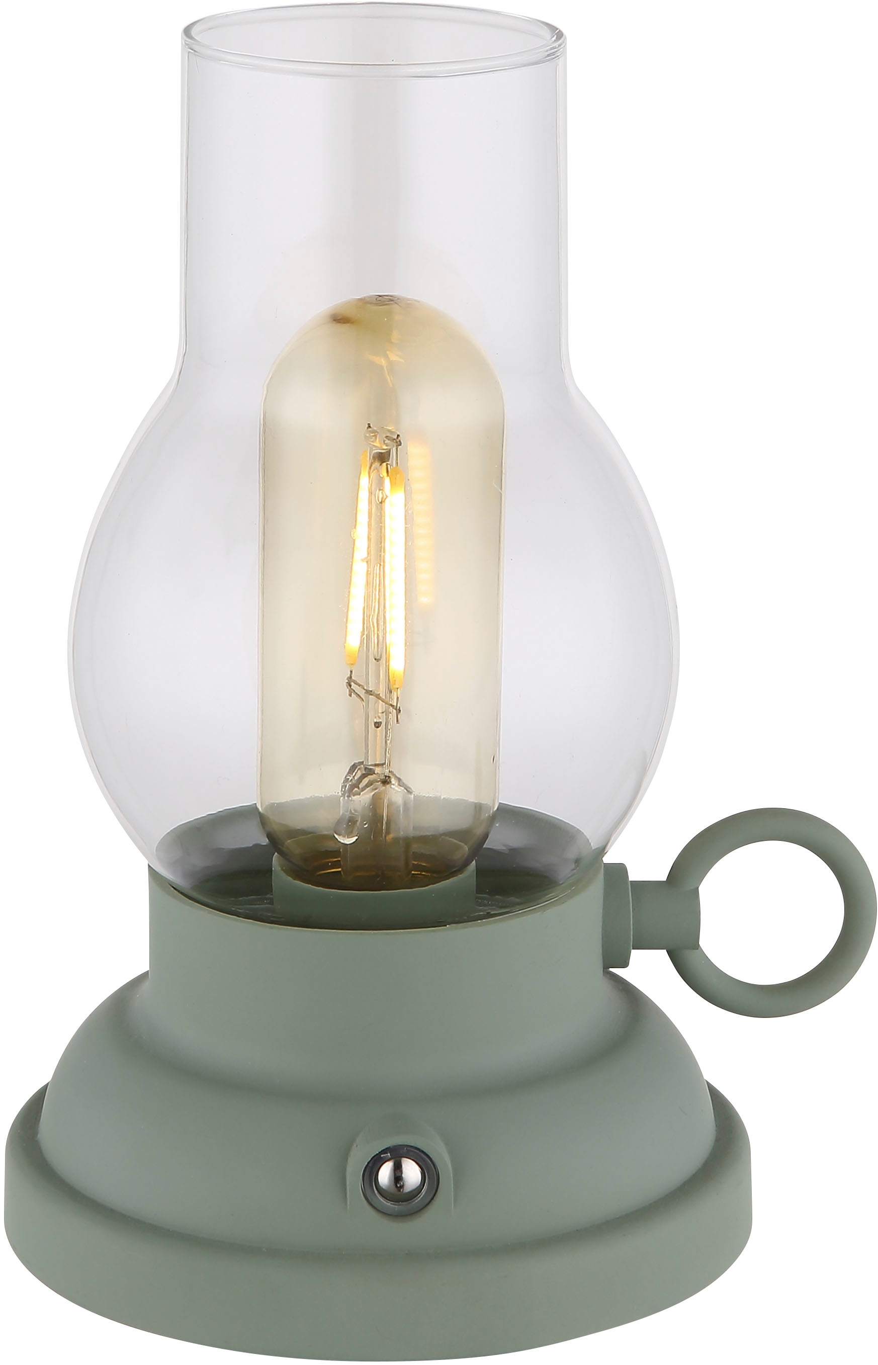 GLOBO LIGHTING LED Tischleuchte »PETRO« LED-Modul 1 Stk. Warmweiß Akkutischleuchte, mobile Leuchte, Petroleumlampen-Design