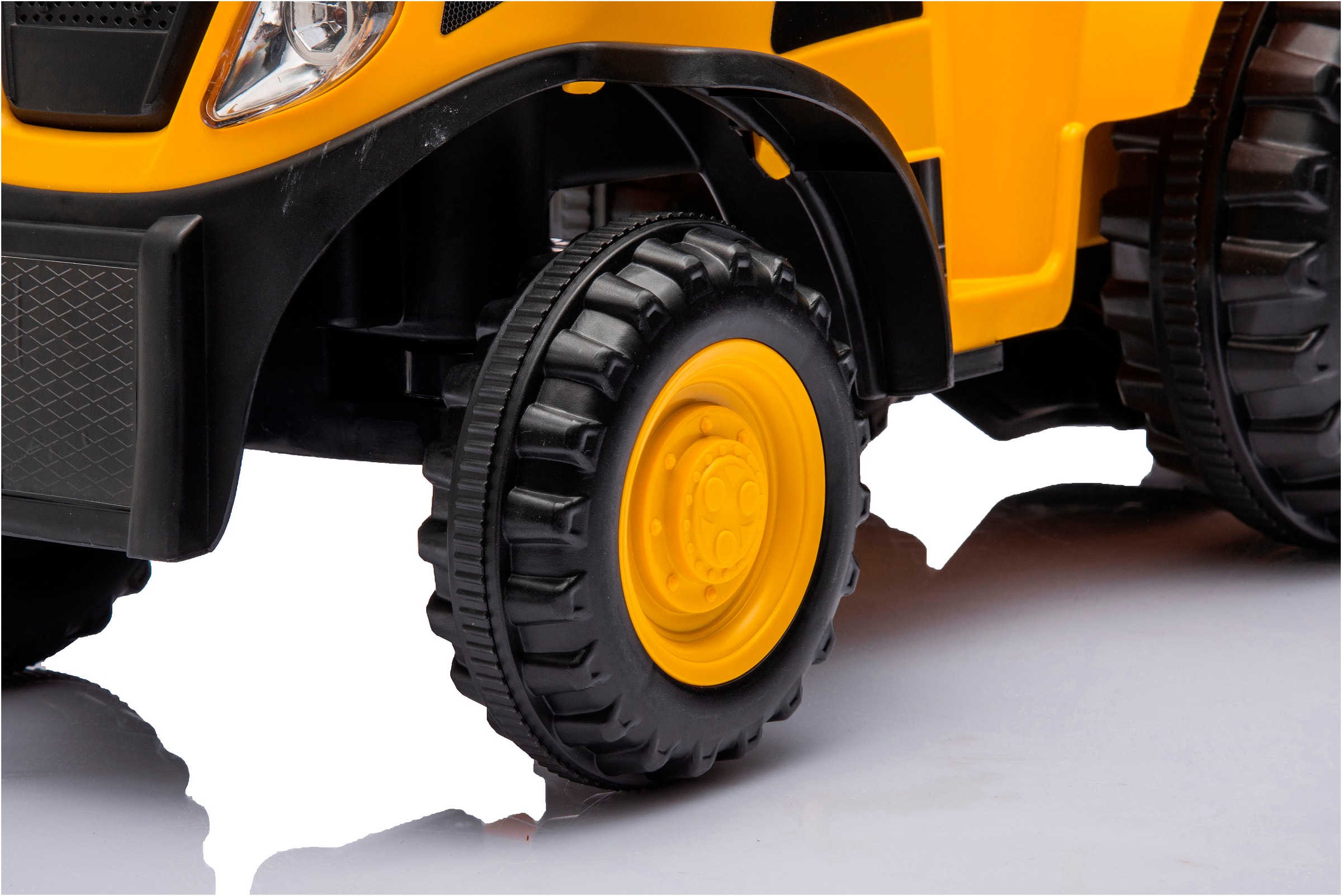 Jamara Rutscher »Caterpillar Traktor mit Anhänger 2in1, gelb« mit Licht- und Soundeffekten sowie Hupe