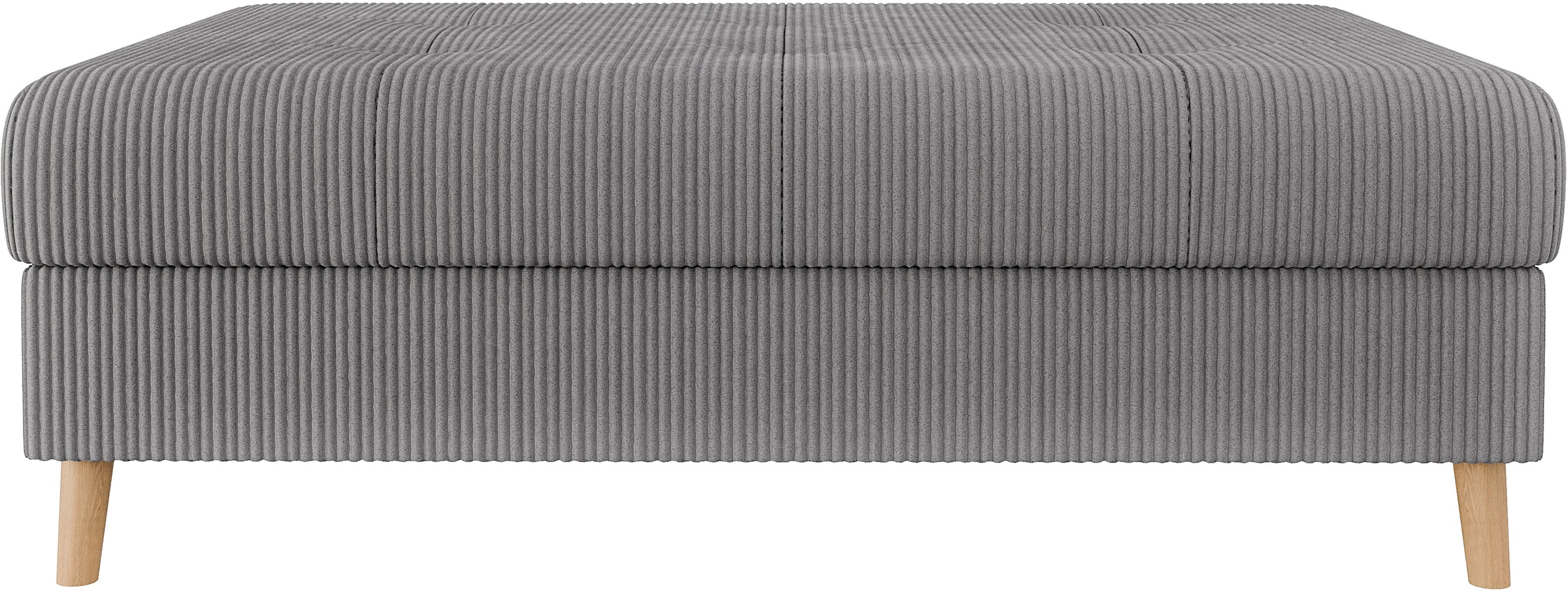 Home affaire Polsterhocker »CHARRE XXL, Steppung im Sitzbereich, Maße: B/T/H: 118/73/40 cm«, passend zur Serie CHARRE, auch in Cord und Bouclé