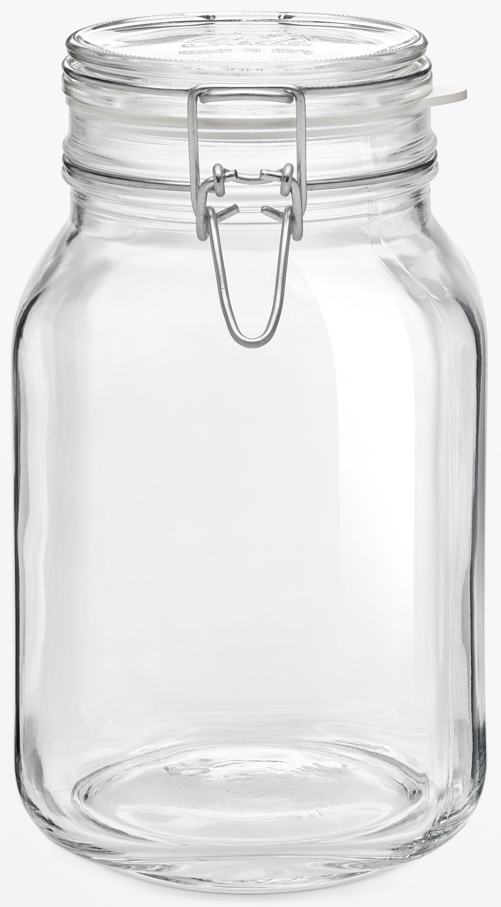 Bormioli Rocco Vorratsglas »Fido«, (Set, 6 tlg., 6 Stück, 2,0l Fassungsvermögen), luftdicht verschließbar, mit Bügelverschluß