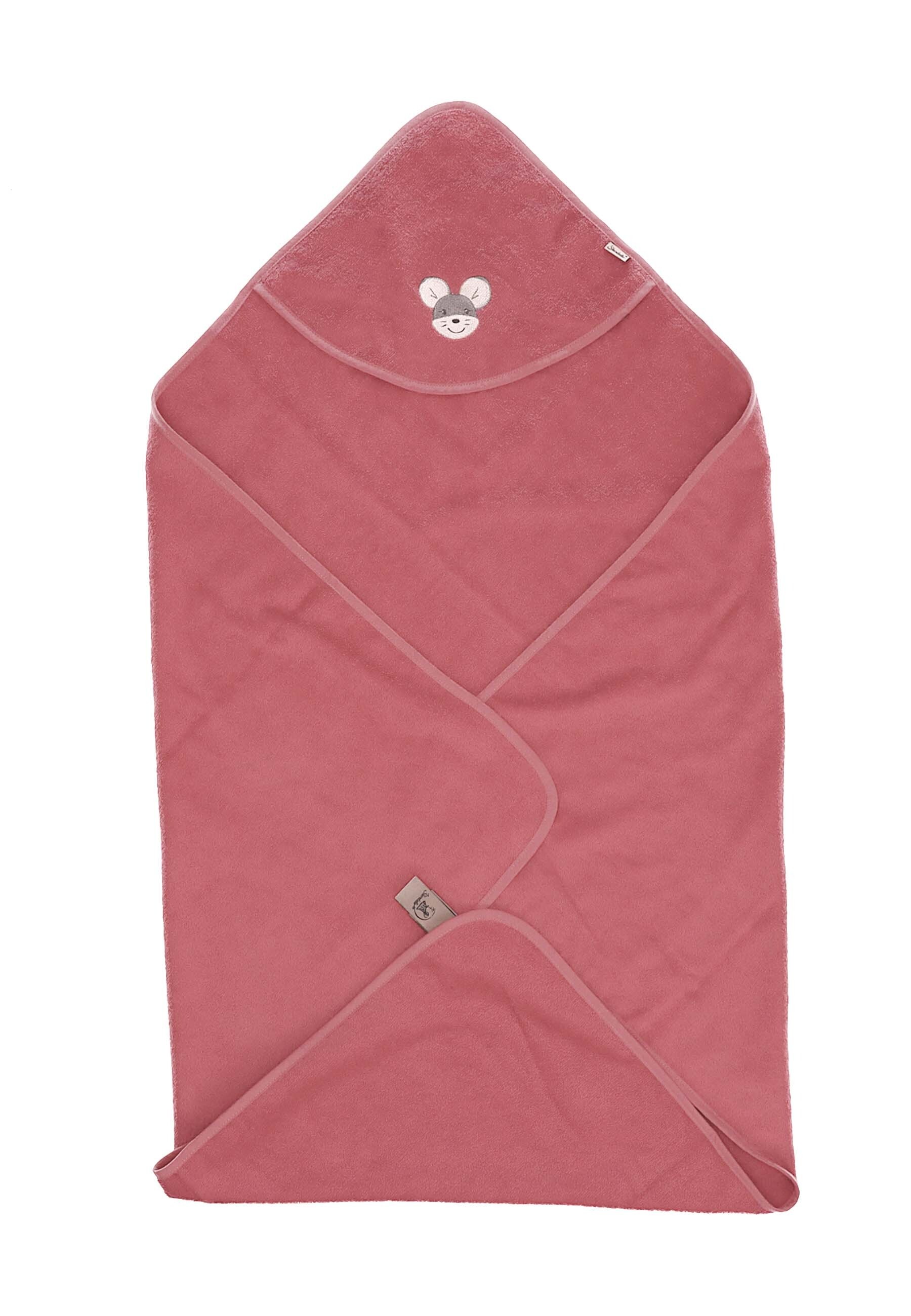 Sterntaler® Kapuzenhandtuch »GOTS Kapuzenbadetuch 100x100 cm MAUS Mabel«, (1 St.)