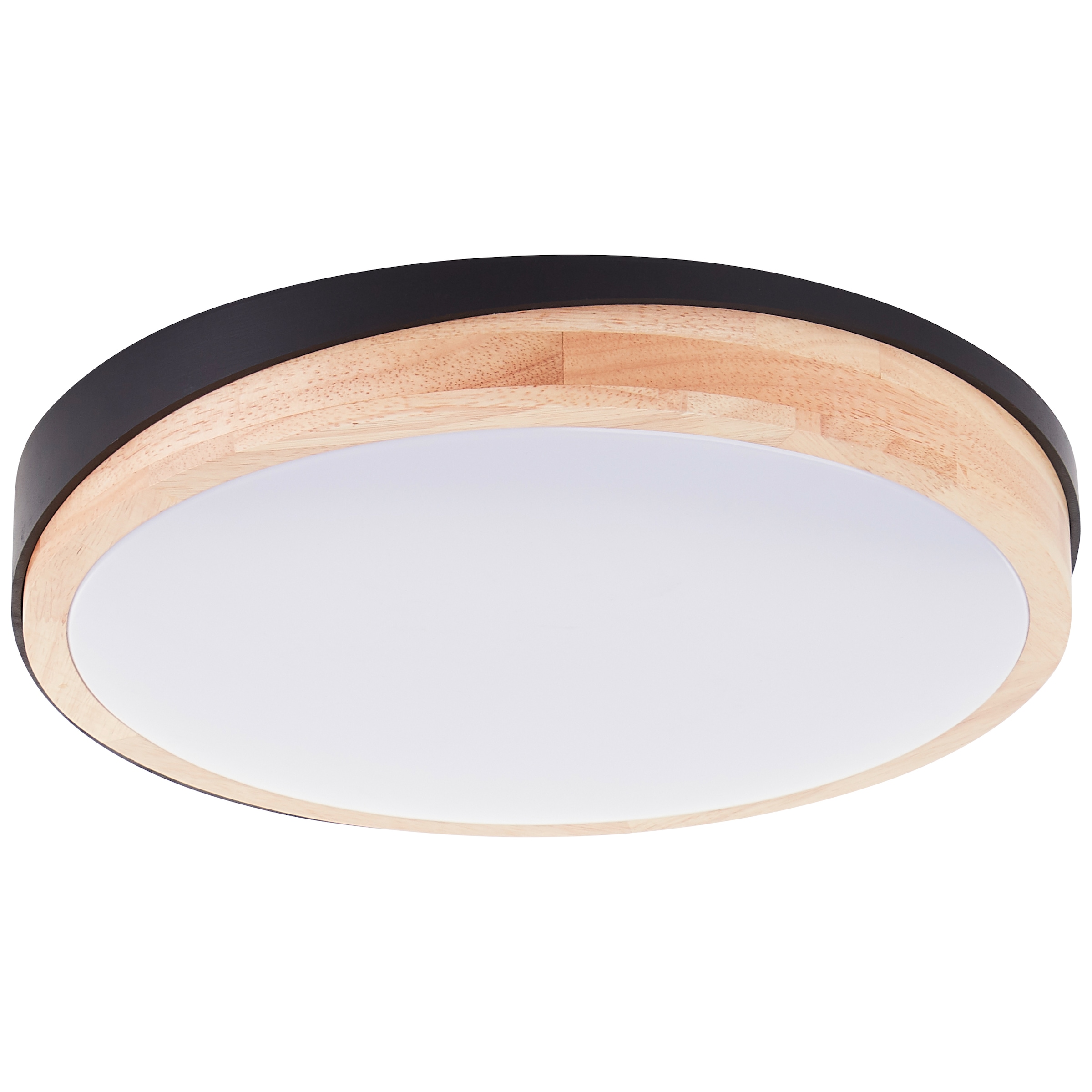 LED Deckenleuchte »Baarlo«, Ø 35 cm, 2400 lm, 3000 K, 3-Stufen dimmbar, Holz/Metall