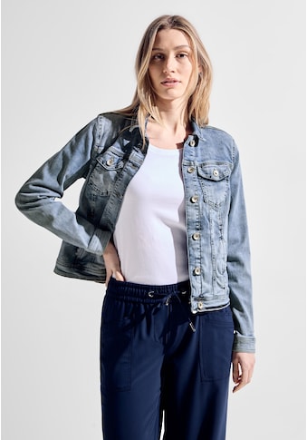 Jeansjacke, ohne Kapuze, mit Knopfleiste