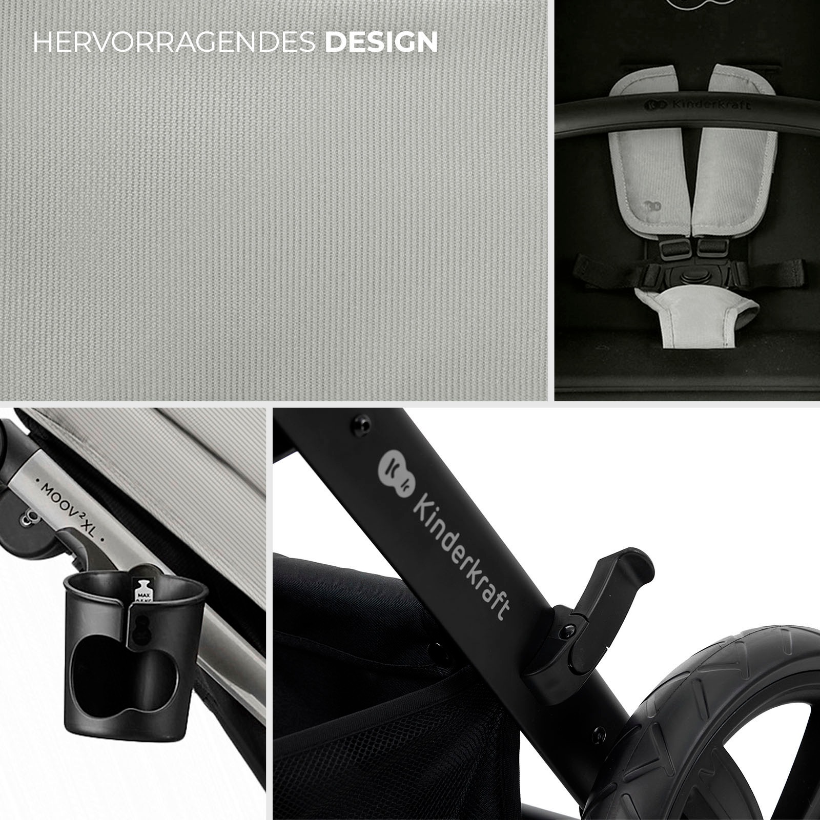Kinderkraft Kombi-Kinderwagen »MOOV 2 XL« 27 kg mit Luftreifen