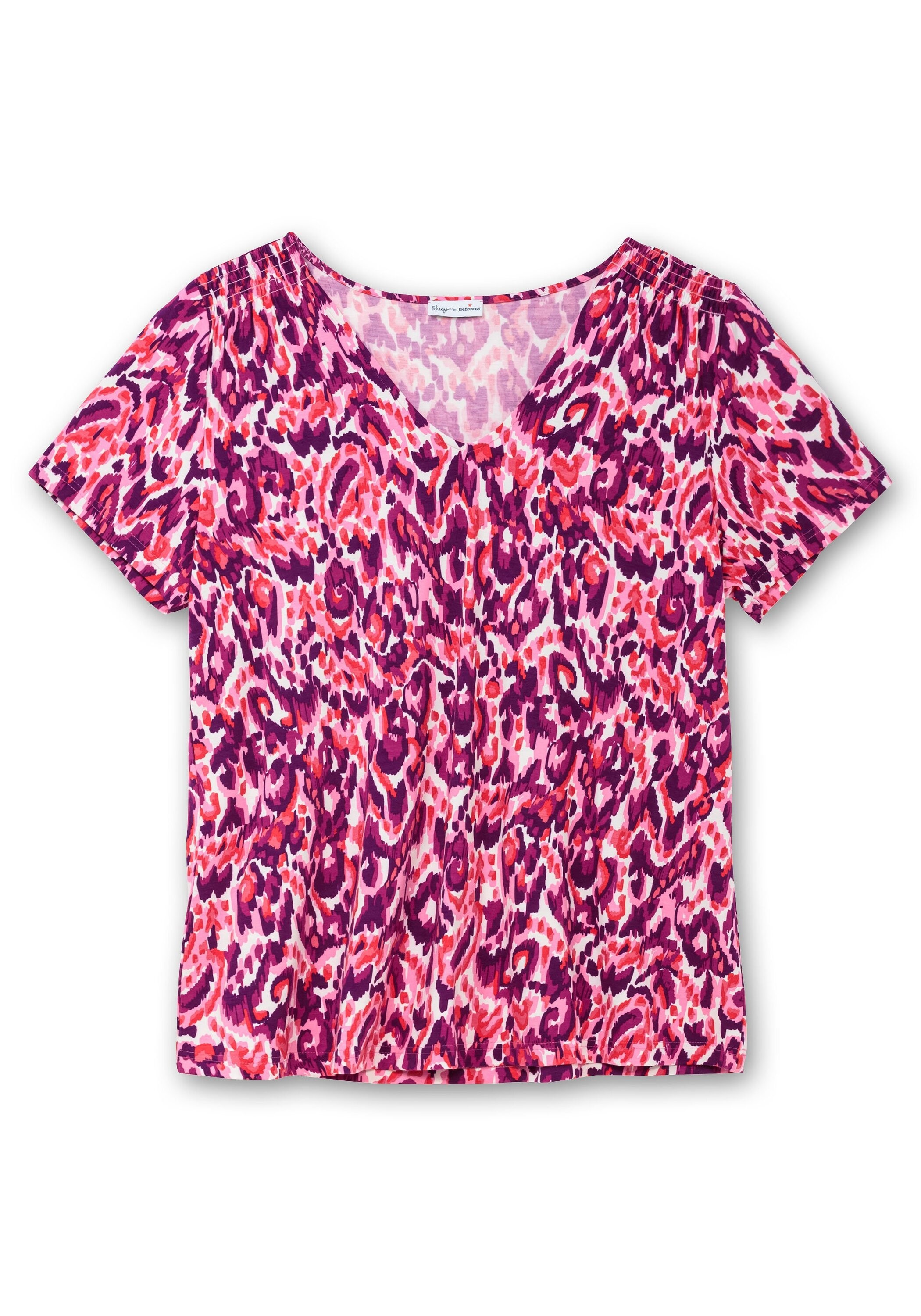 Sheego T-Shirt »Shirt mit Alloverdruck und V-Ausschnitt«