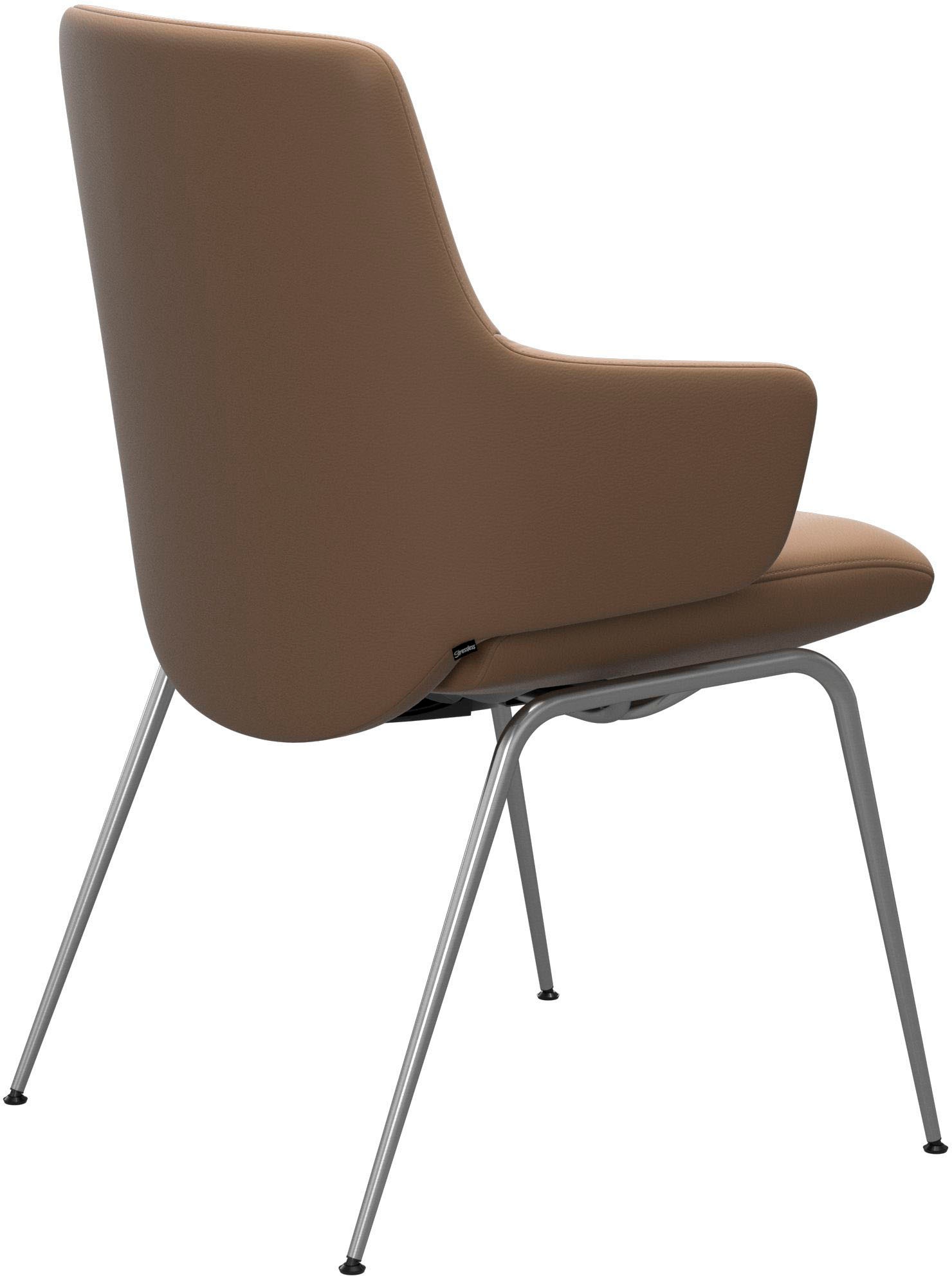 Stressless® Polsterstuhl »Laurel«, Leder PALOMA, Low Back mit Armlehne, Größe L, mit Beinen aus Stahl in Chrom glänzend