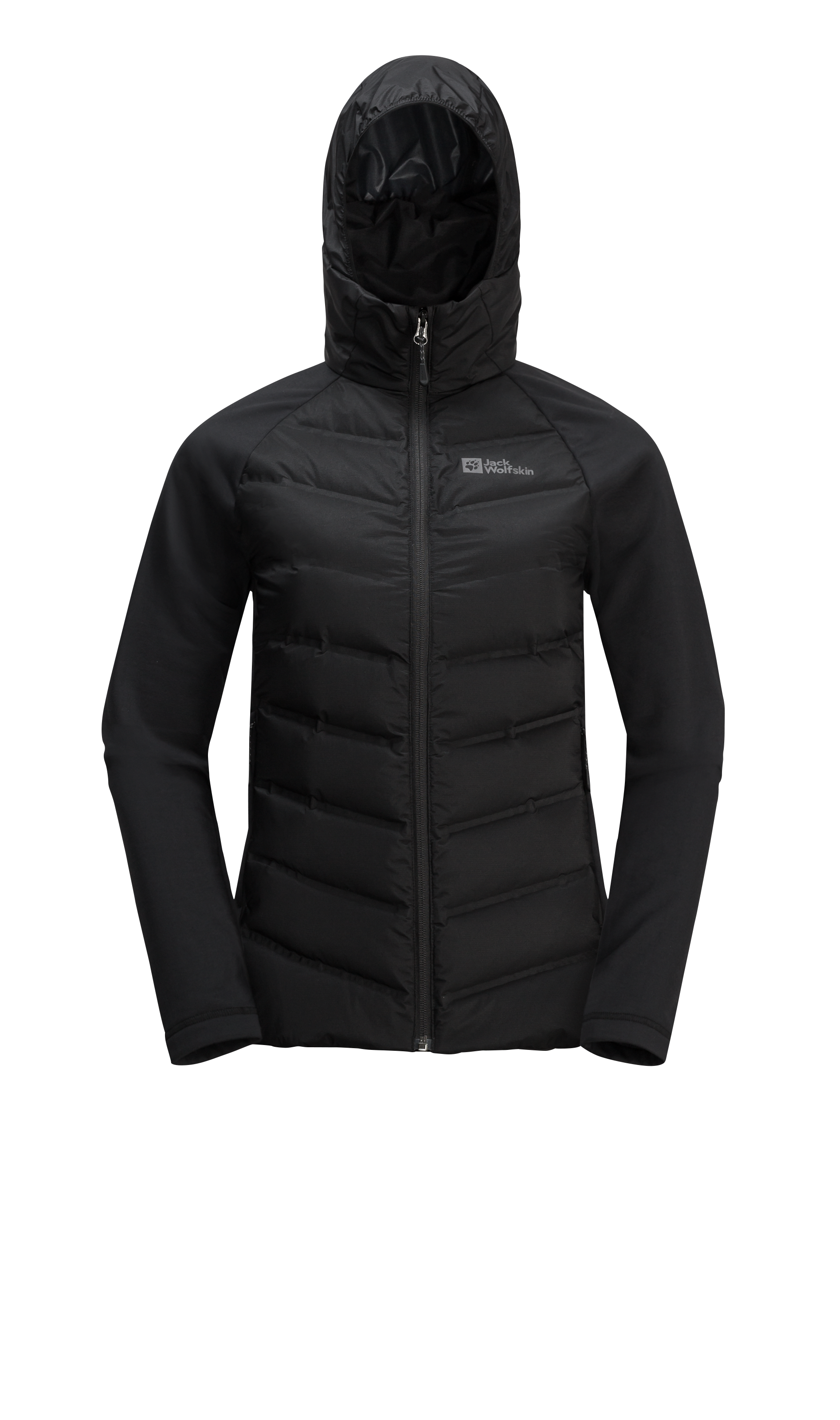 Jack Wolfskin Fleecejacke »TASMAN DOWN HYBRID W«, mit Kapuze, wärmende Hybrid-Kapuzenjacke für jeden Trail