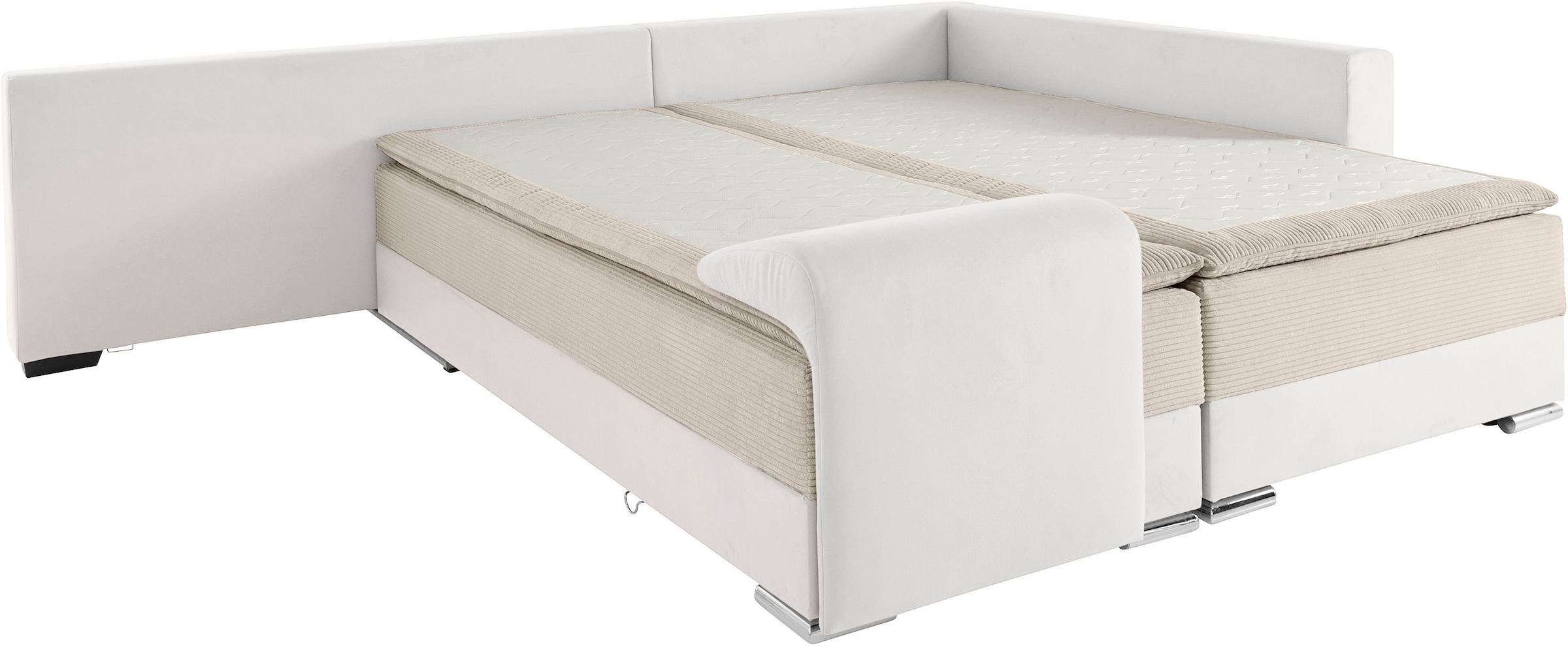 INOSIGN Ecksofa »Night & Day L-Form«, mit Boxspring Bettfunktion 180x200 cm, Dauerschläfer