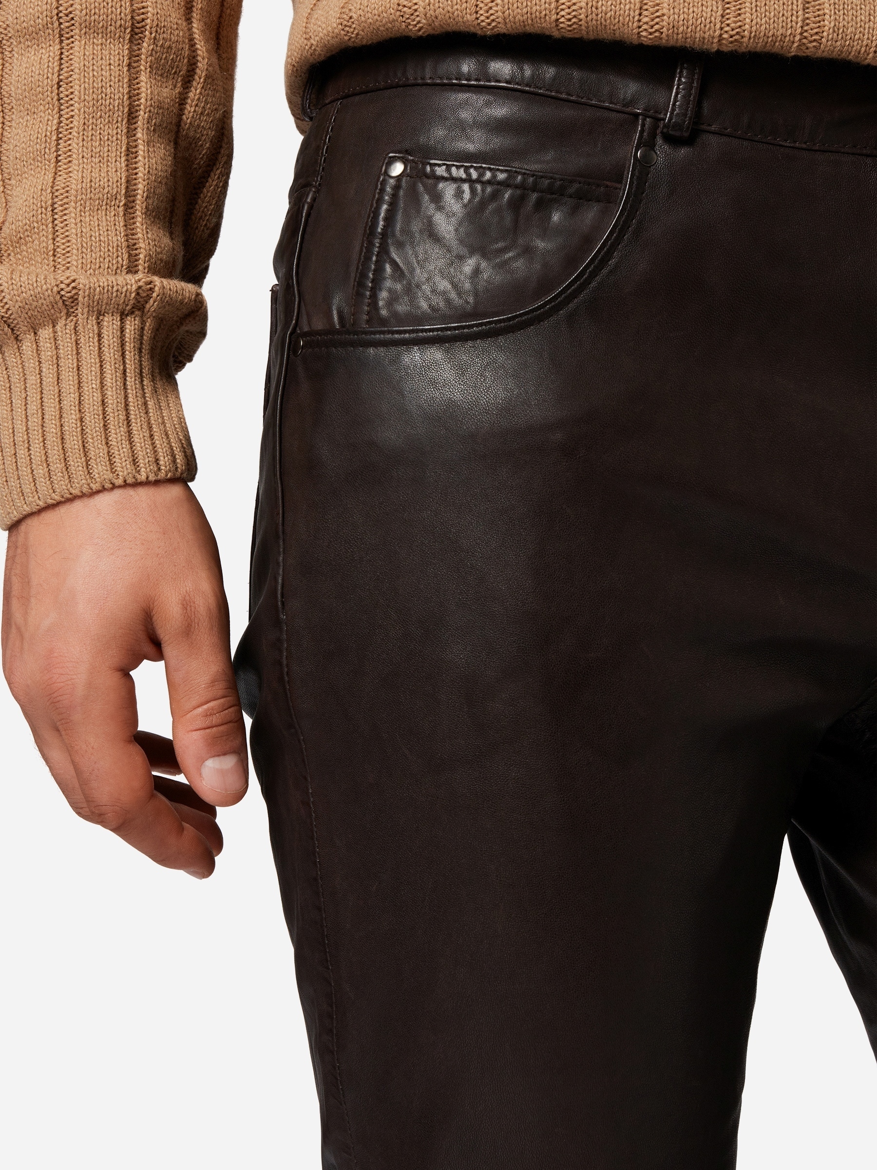 RICANO 5-Pocket-Hose »Lederhose Trant Pant«  Handgefertigt aus echtem Leder