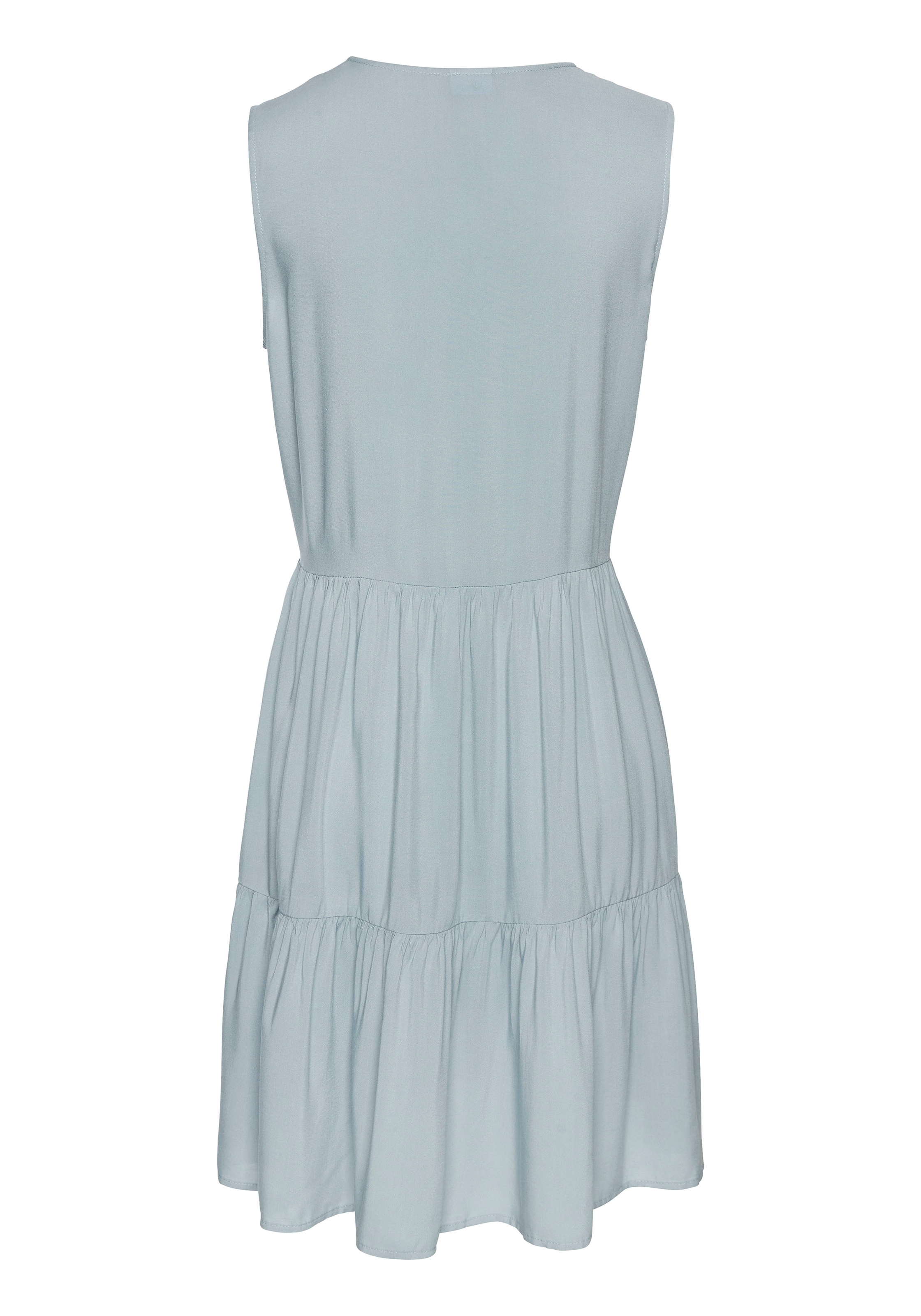 LASCANA Sommerkleid, aus gewebter Viskose, Strandkleid mit Volants, Basic