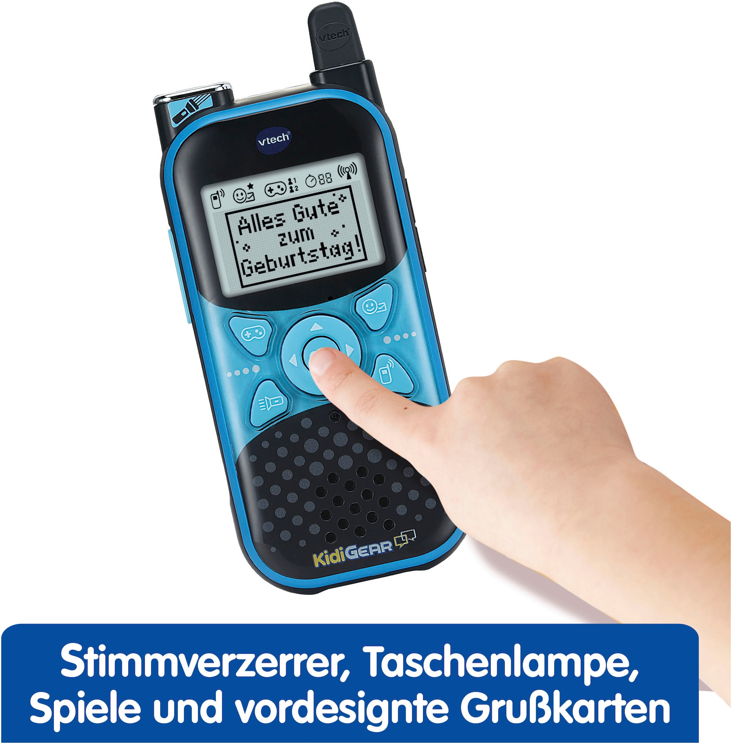 Vtech® Walkie Talkie »KidiTalkie Explorer«, (Set, 2 St.), mit Taschenlampe