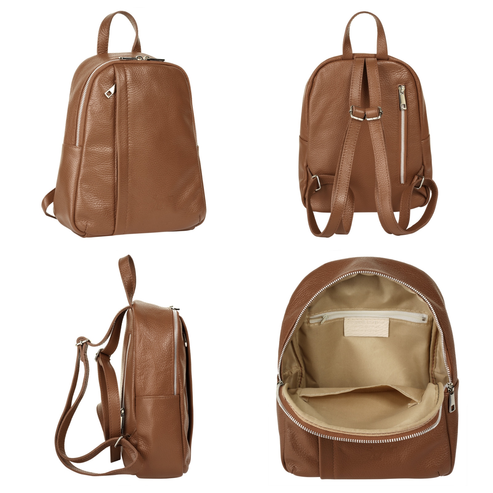 Samantha Look Cityrucksack, Echt Leder, Made in Italy