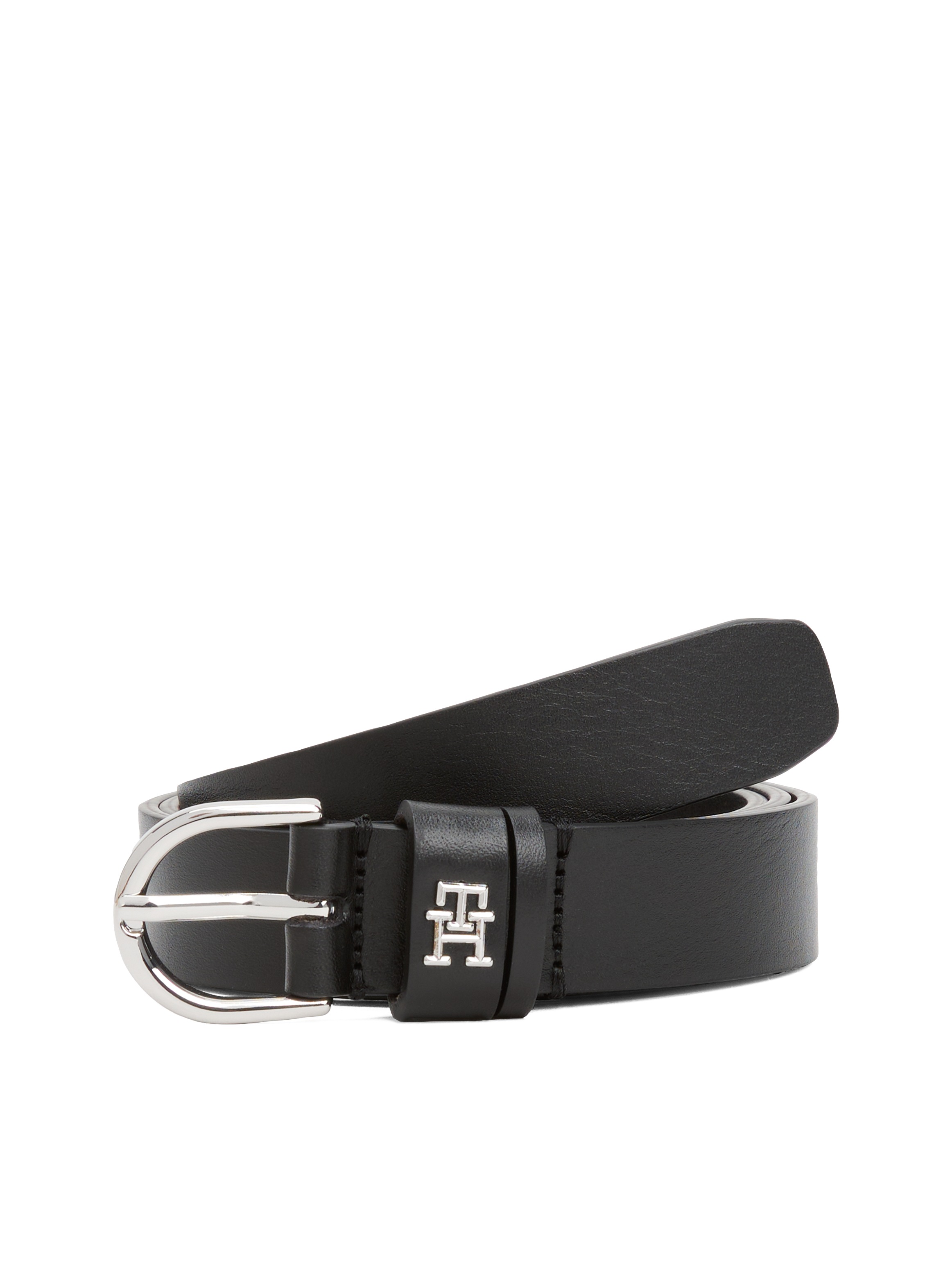 Tommy Hilfiger Ledergürtel »ESSENTIAL EFFORTLESS 2.5 SV«, Einfachdornschließe, Metallemblem
